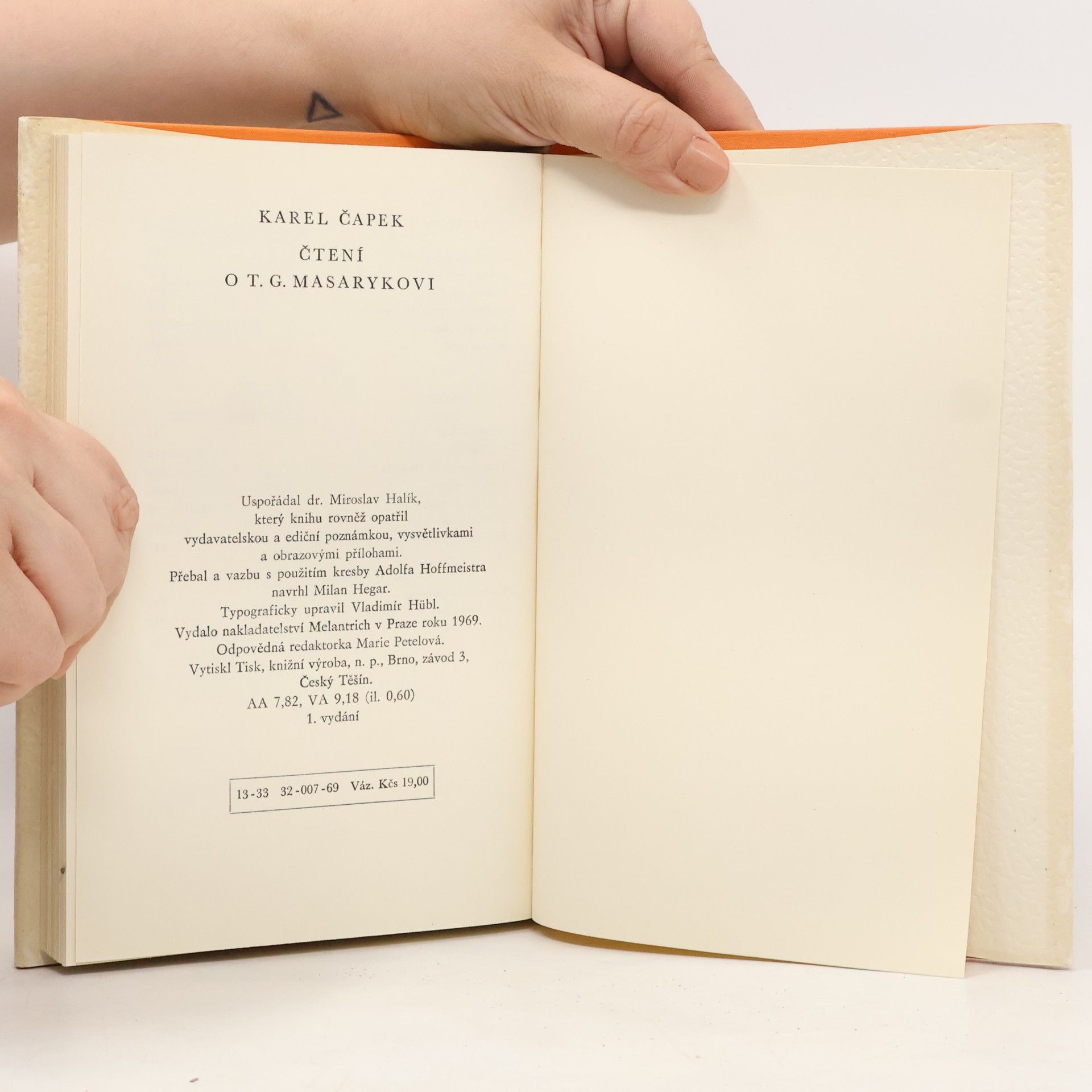 Karel Čapek Čtení o T. G. Masarykovi