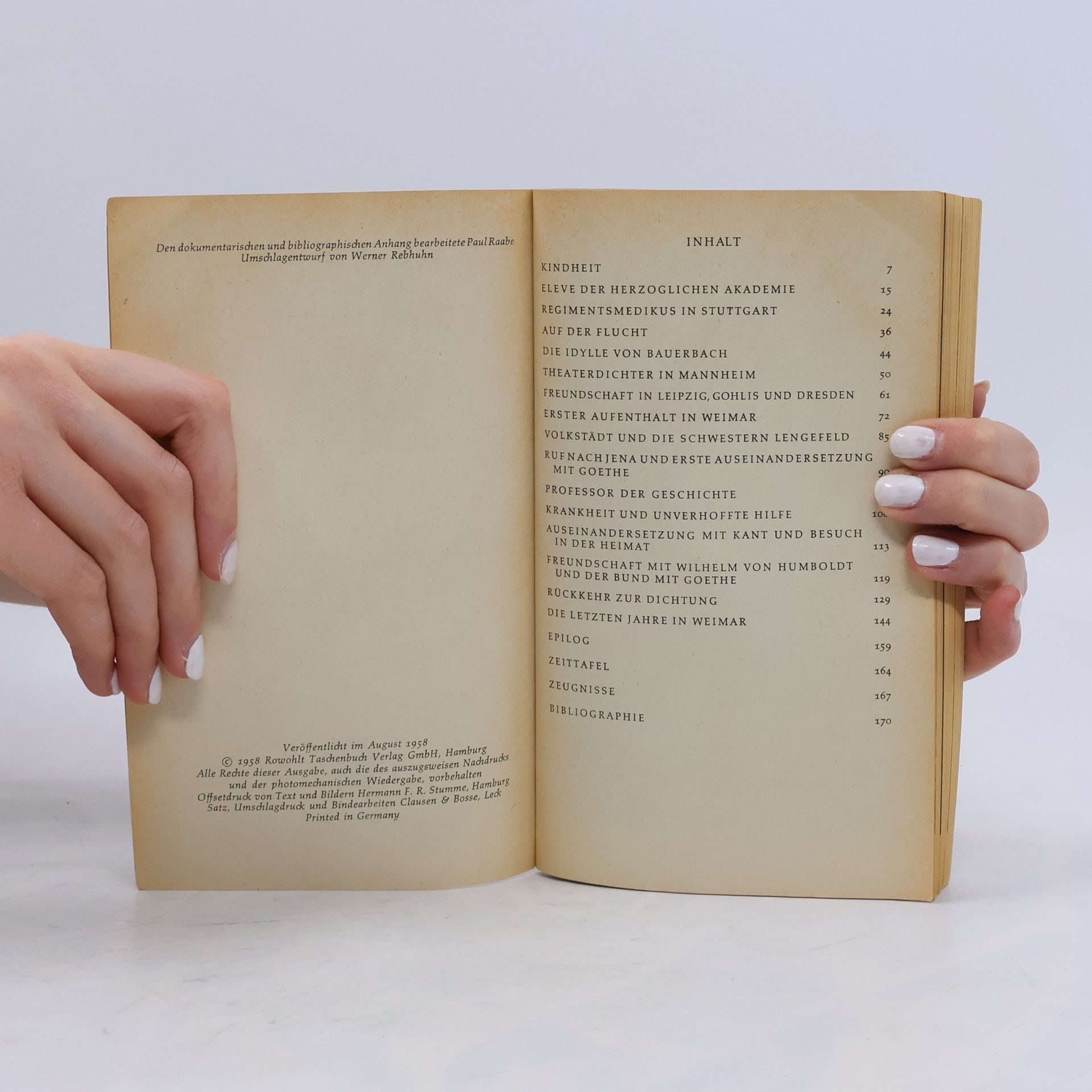 Friedrich Schiller Friedrich Schiller in Selbstzeugnissen und Bilddokumenten
