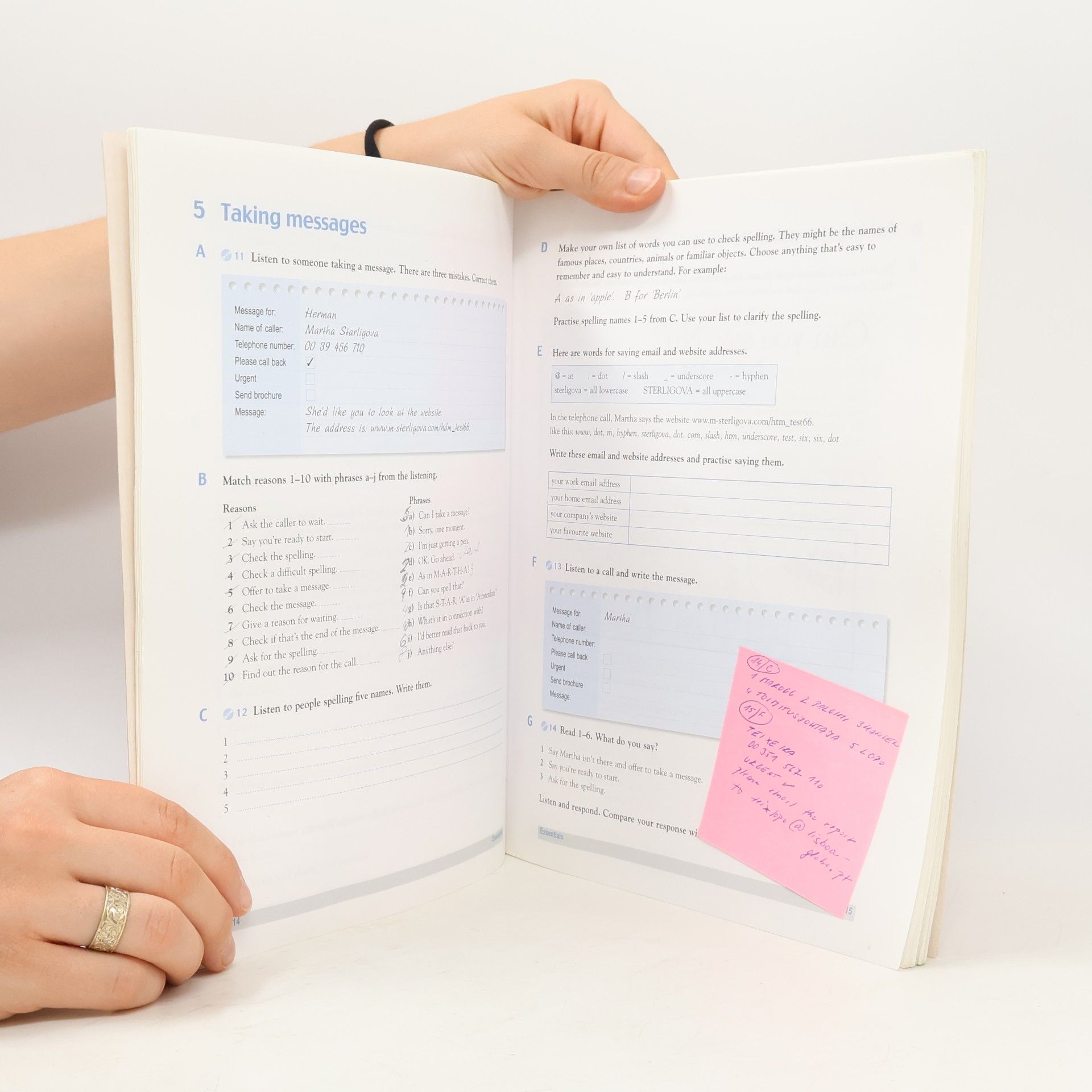 John Hughes Telephone English: includes phrase bank and role plays