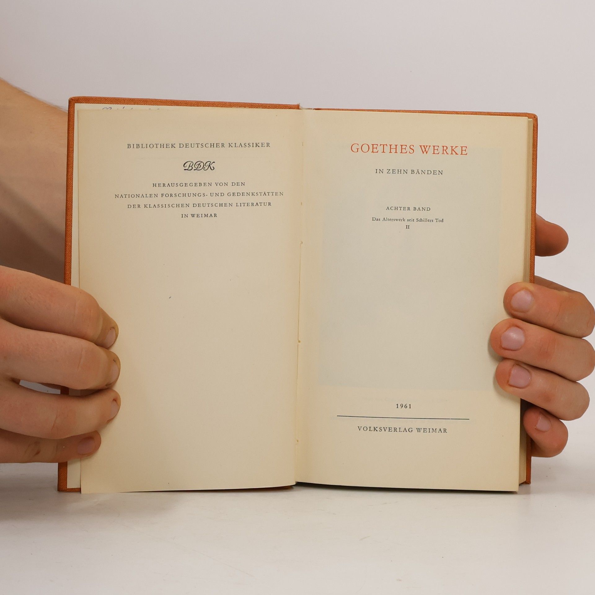 Johann Wolfgang von Goethe Goethes Werke 8