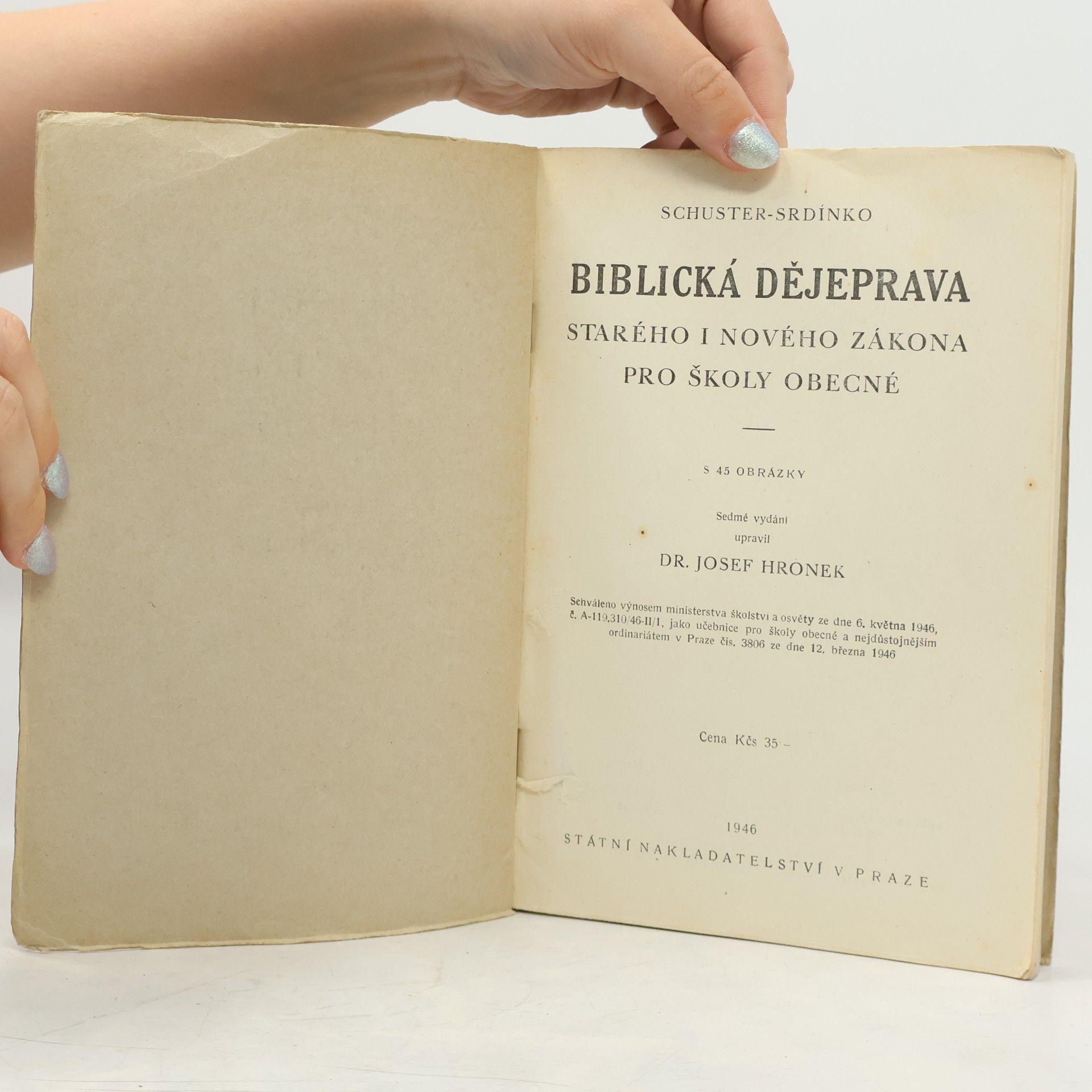 Ignaz Schuster Biblická dějeprava Starého i Nového zákona pro školy obecné