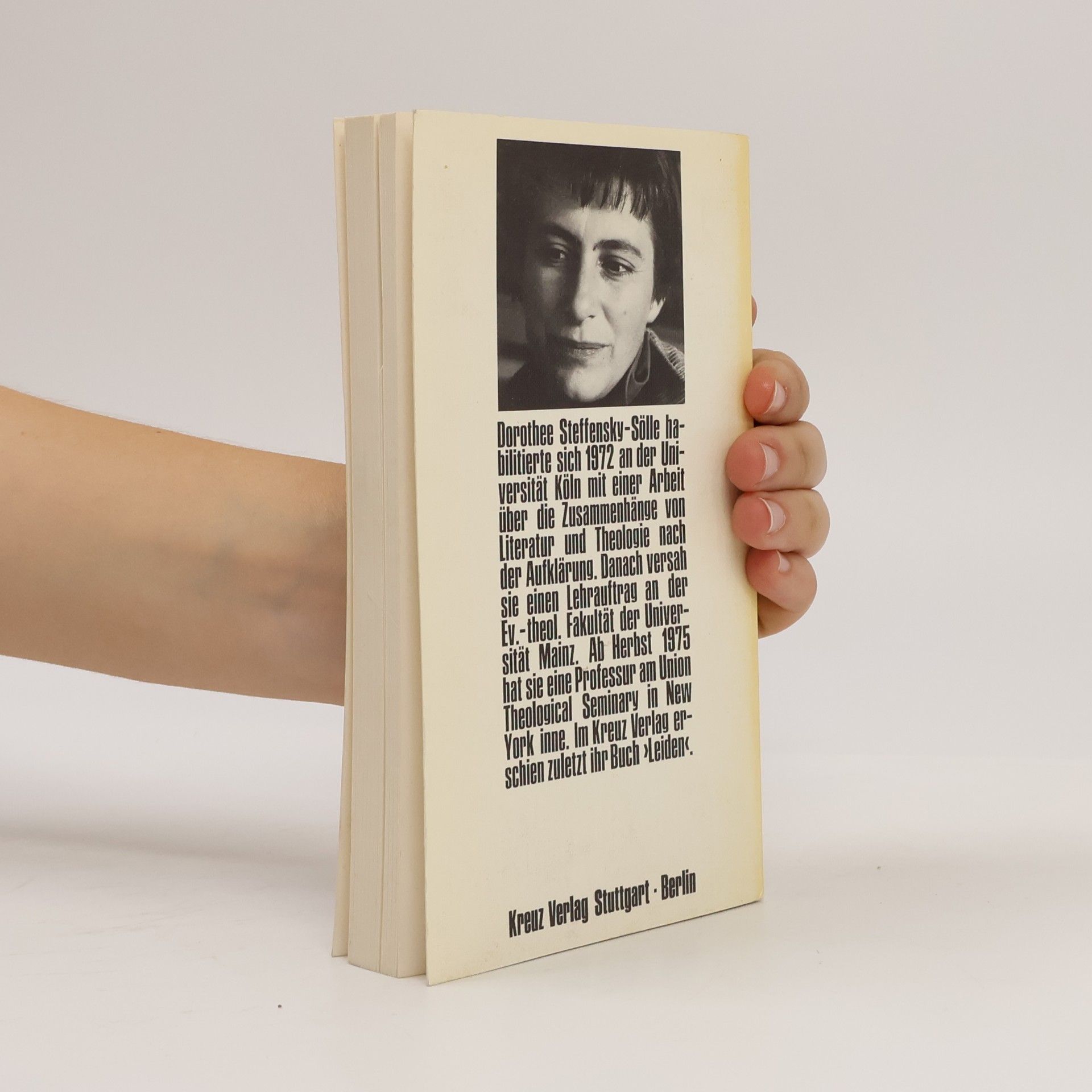 Dorothee Sölle Die Hinreise. Zur religiösen Erfahrung. Texte und Überlegungen