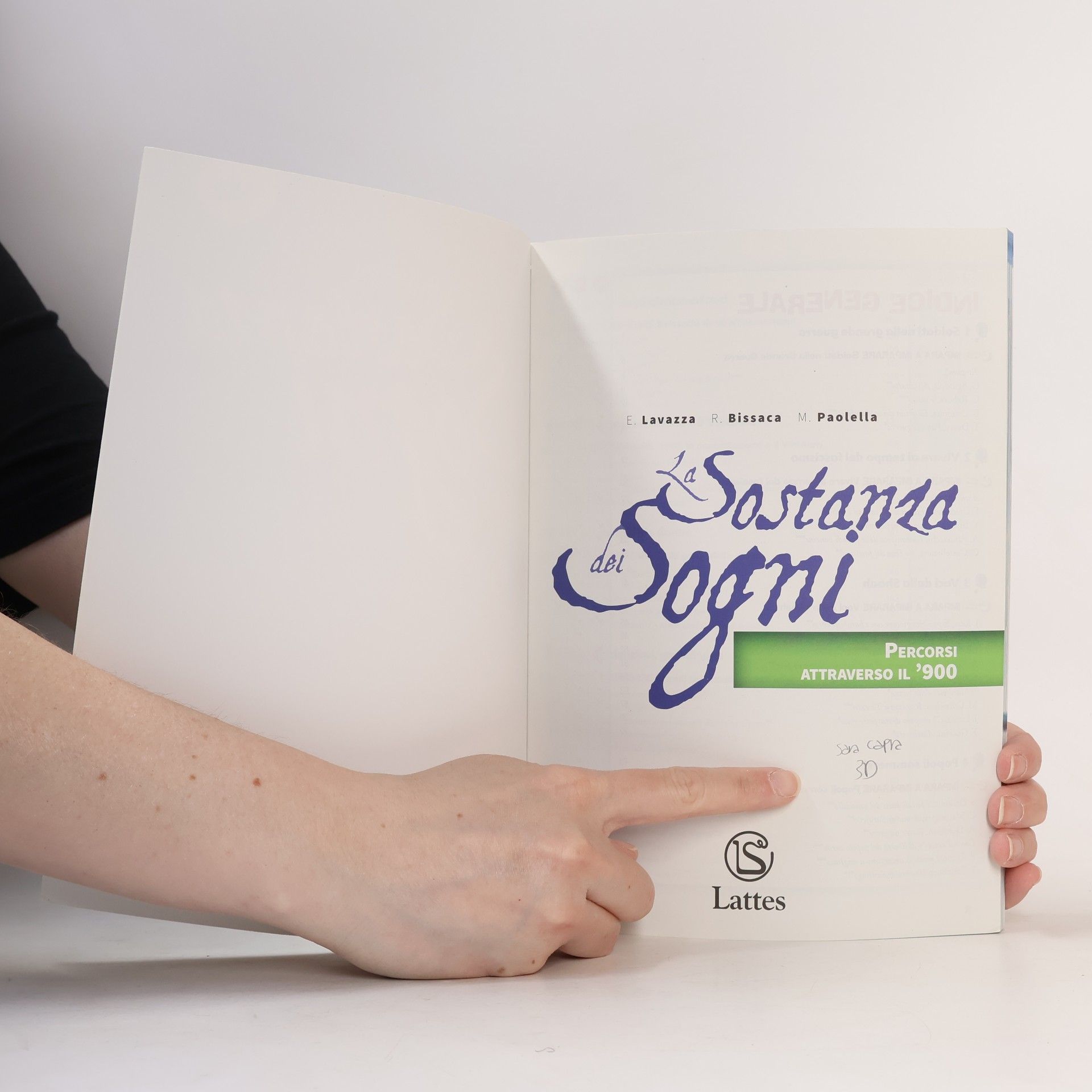 E. Lavazza La sostanza dei sogni. Percorsi attraverso il 900