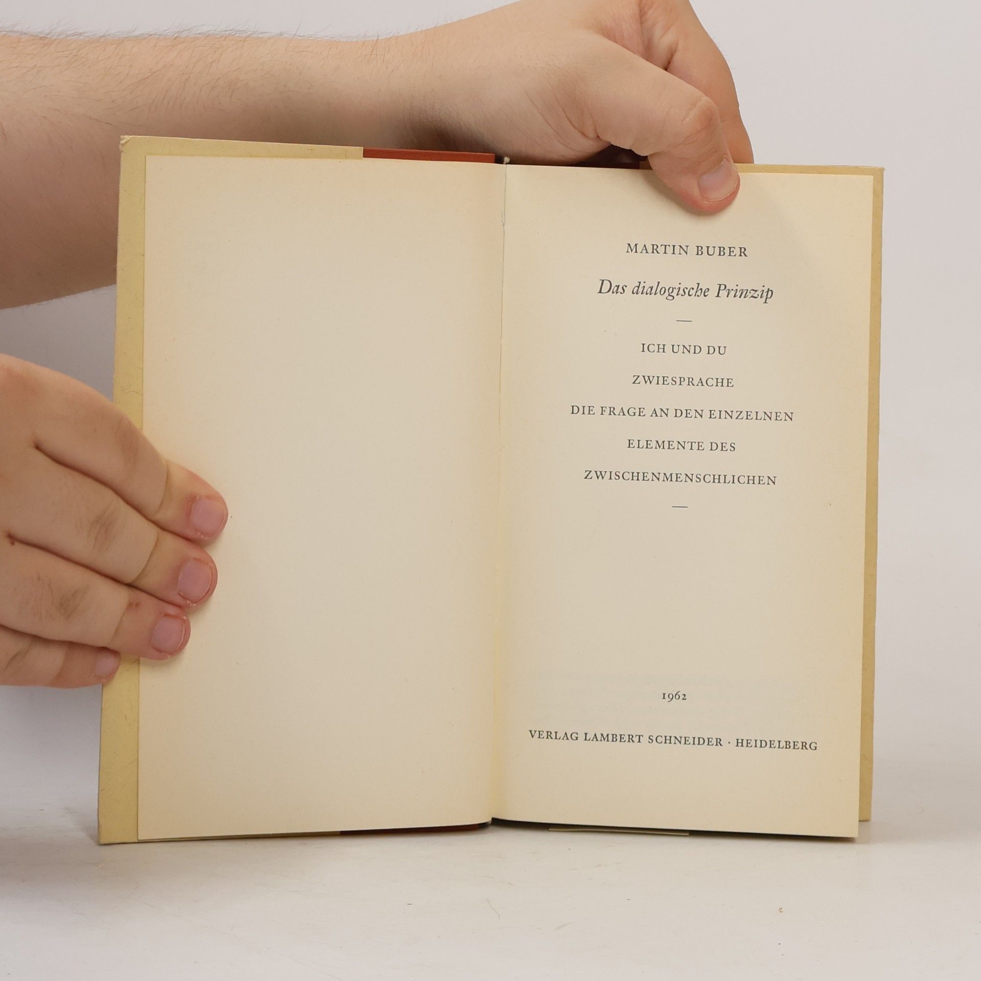 Martin Buber Das dialogische Prinzip