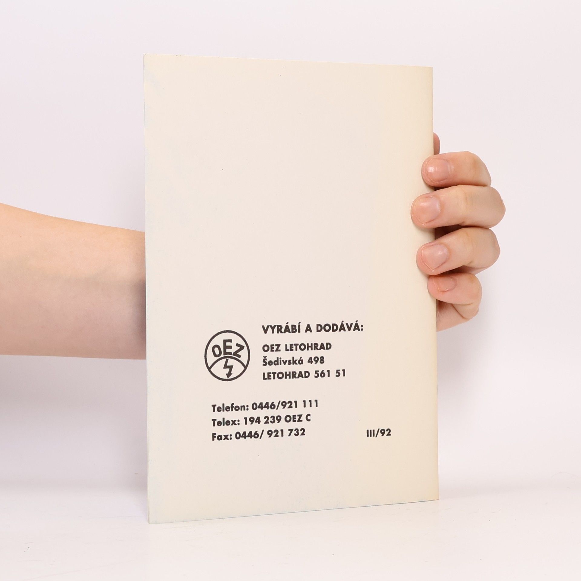 Various authors Výrobní program OEZ Letohrad