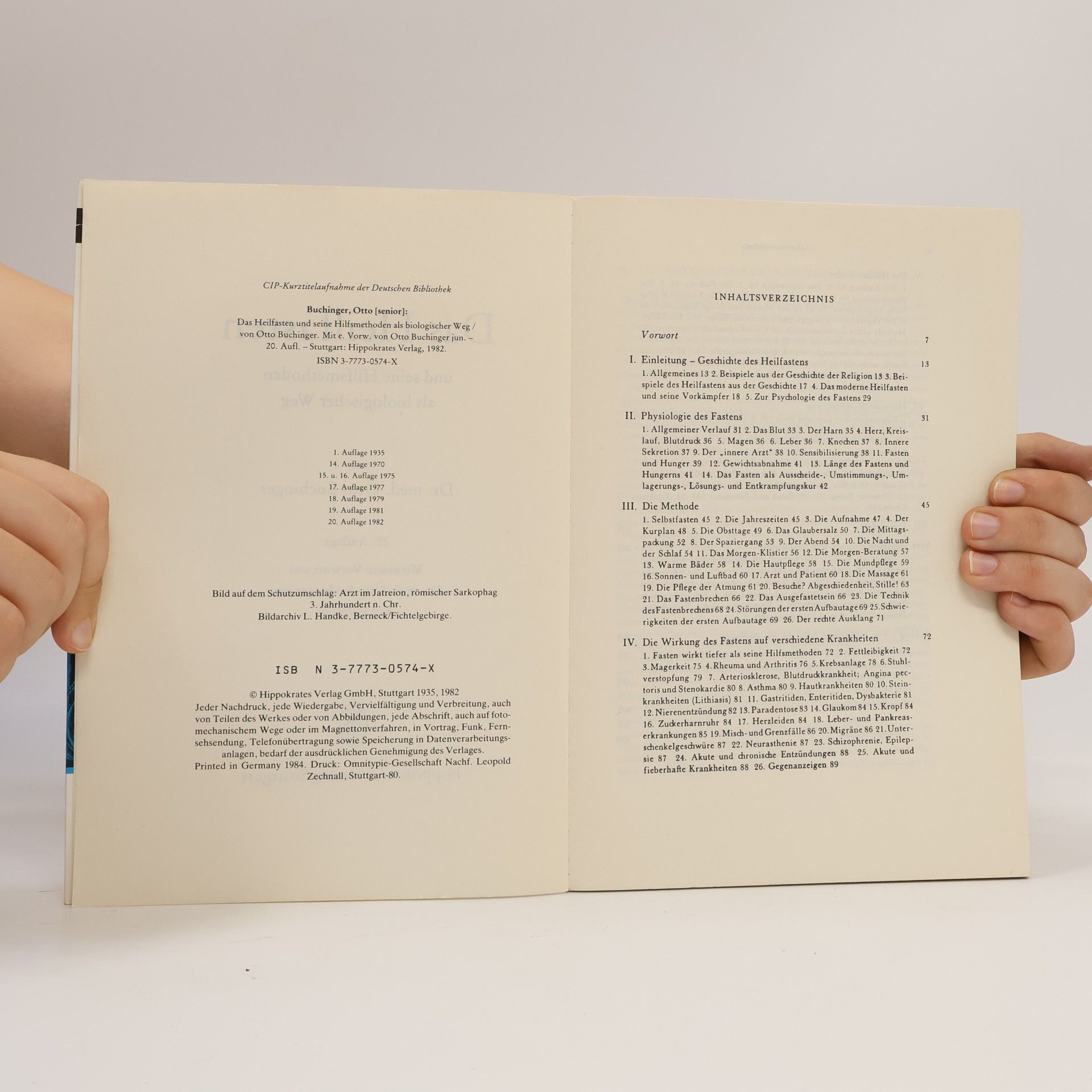 Otto Buchinger Das Heilfasten und seine Hilfsmethoden als biologischer Weg