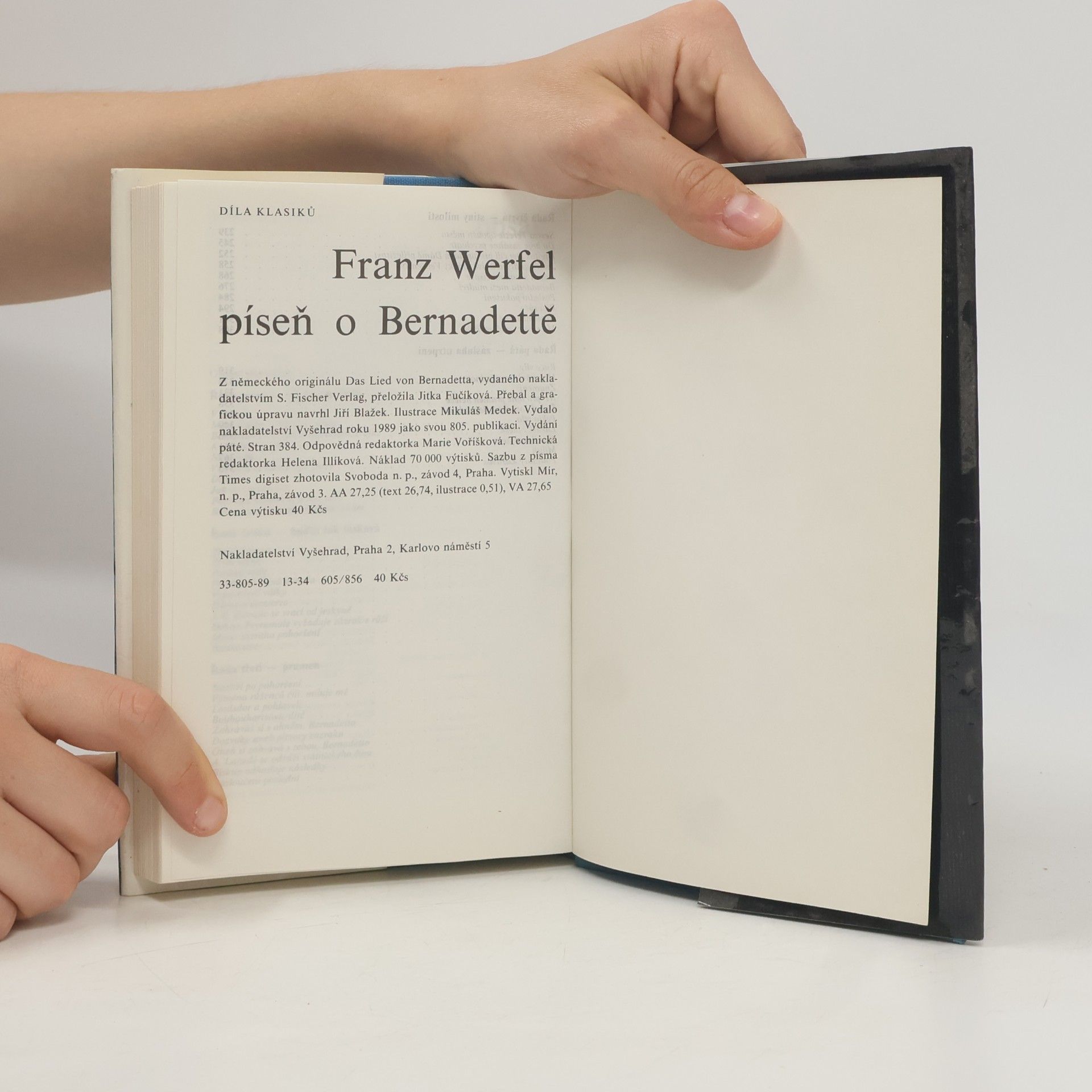 Franz Werfel Píseň o Bernadettě