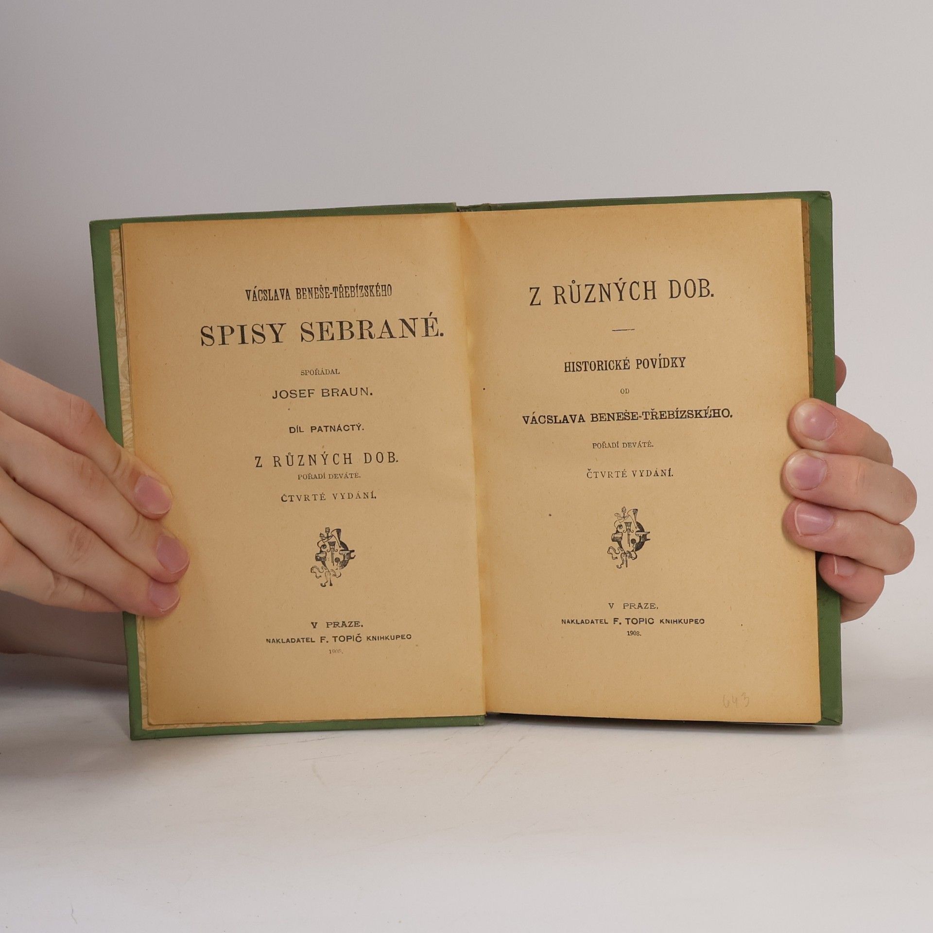 Joseph Braun Sebrané spisy Václava Beneše Třebízského. Díl osmý