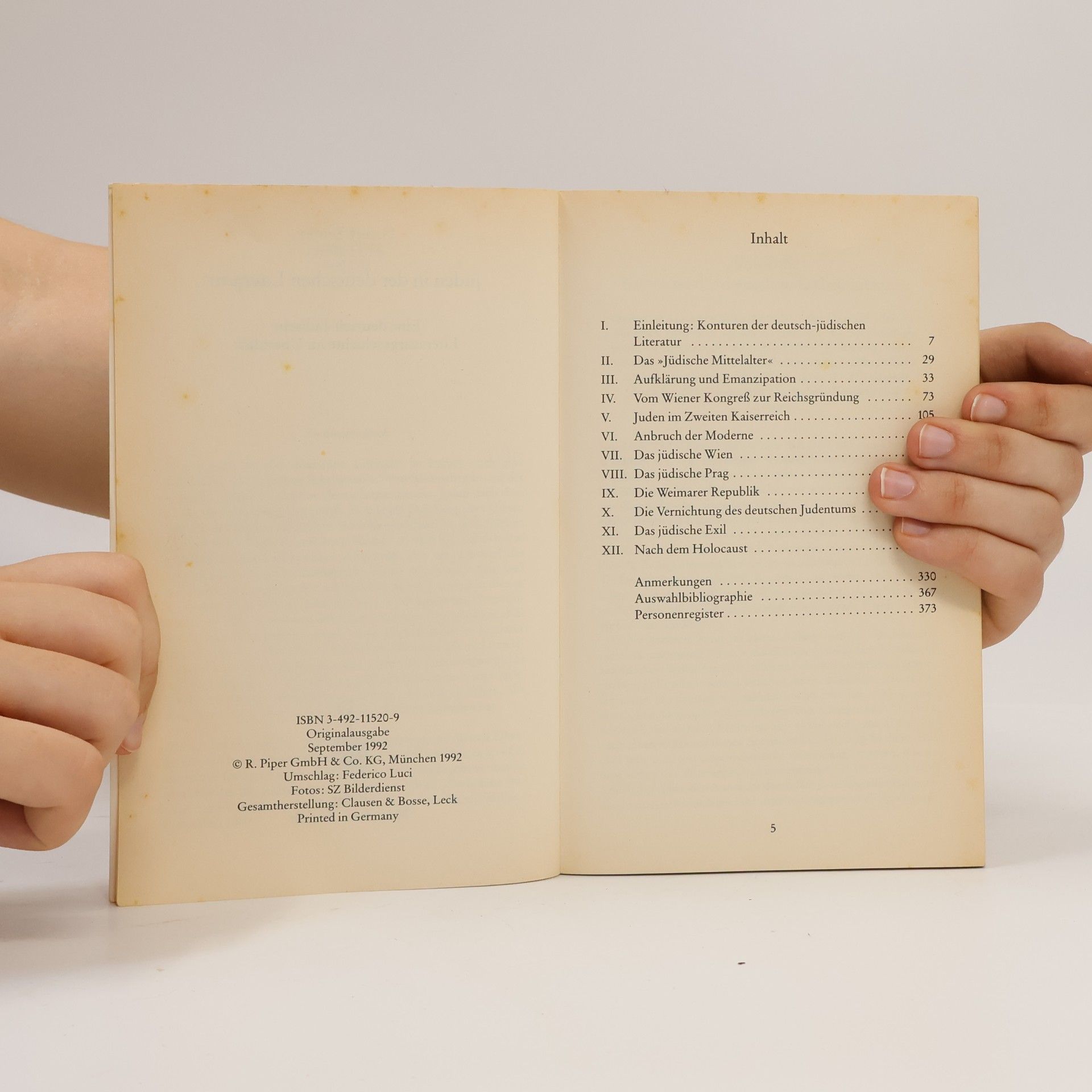 Hans J. Schütz Serie Piper - 1520: Juden in der deutschen Literatur