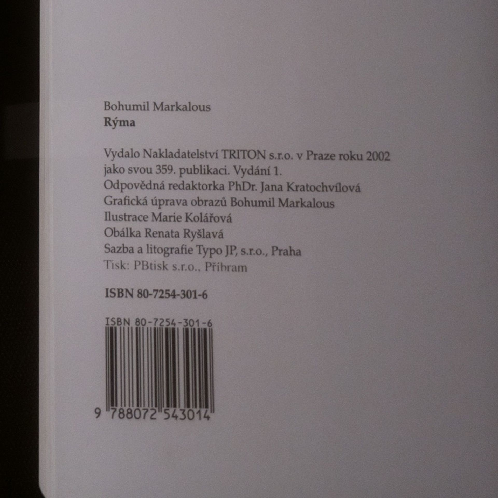 Bohumil Markalous Rýma. Otázky a odpovědi pro pacienty a jejich rodiny