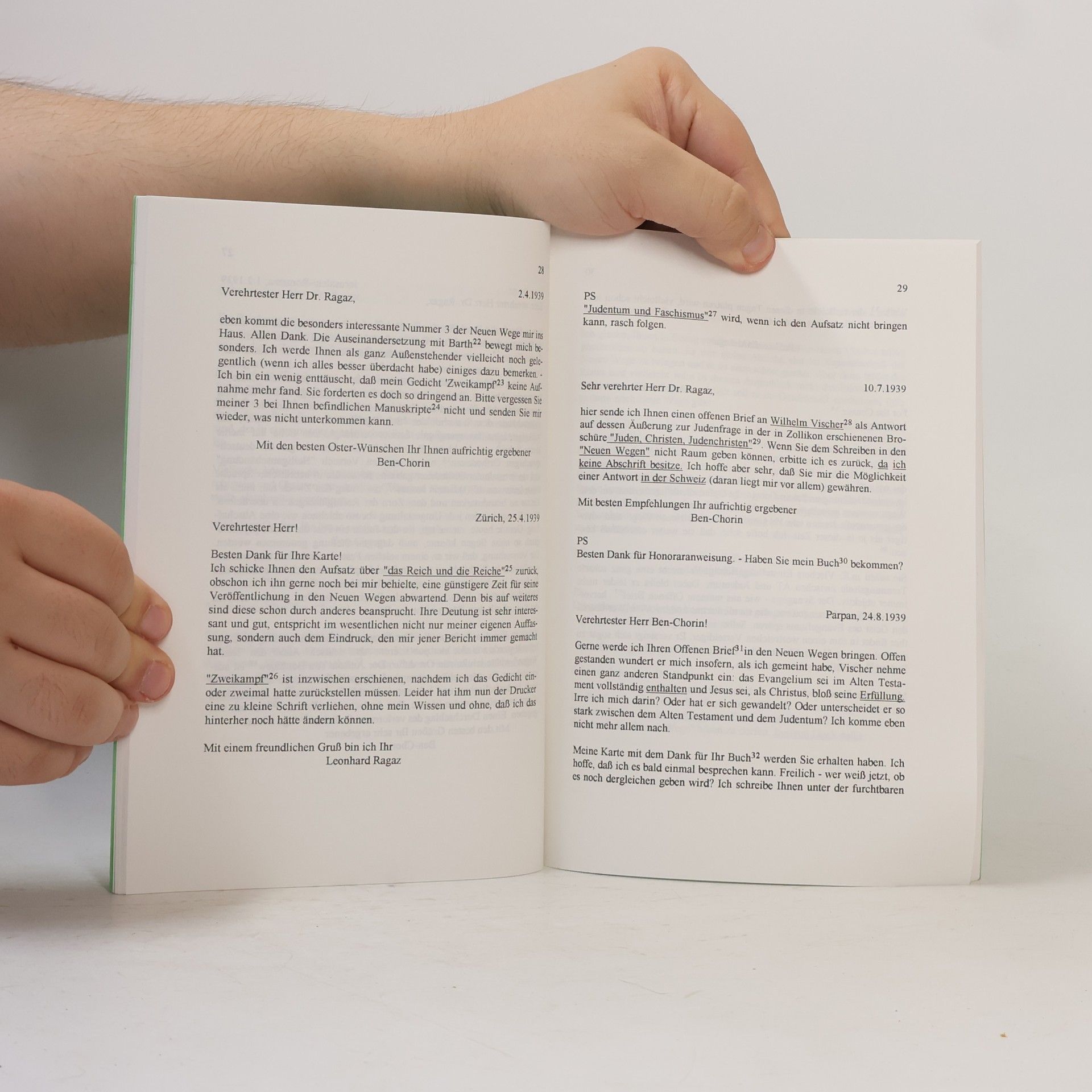 Autorenkollektiv Wegbereiter des christlich-jüdischen Dialogs Leonhard Ragaz und Schalom Ben-Chorin: Briefwechsel 1938-1945