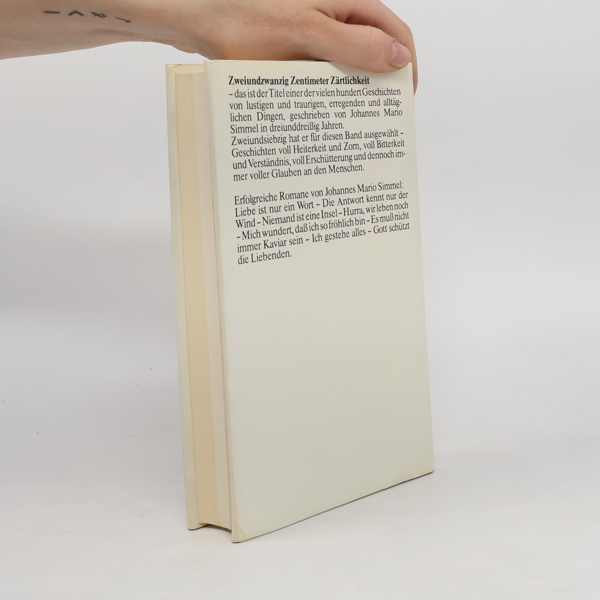 Johannes Mario Simmel Zweiundzwanzig Zentimeter Zärtlichkeit