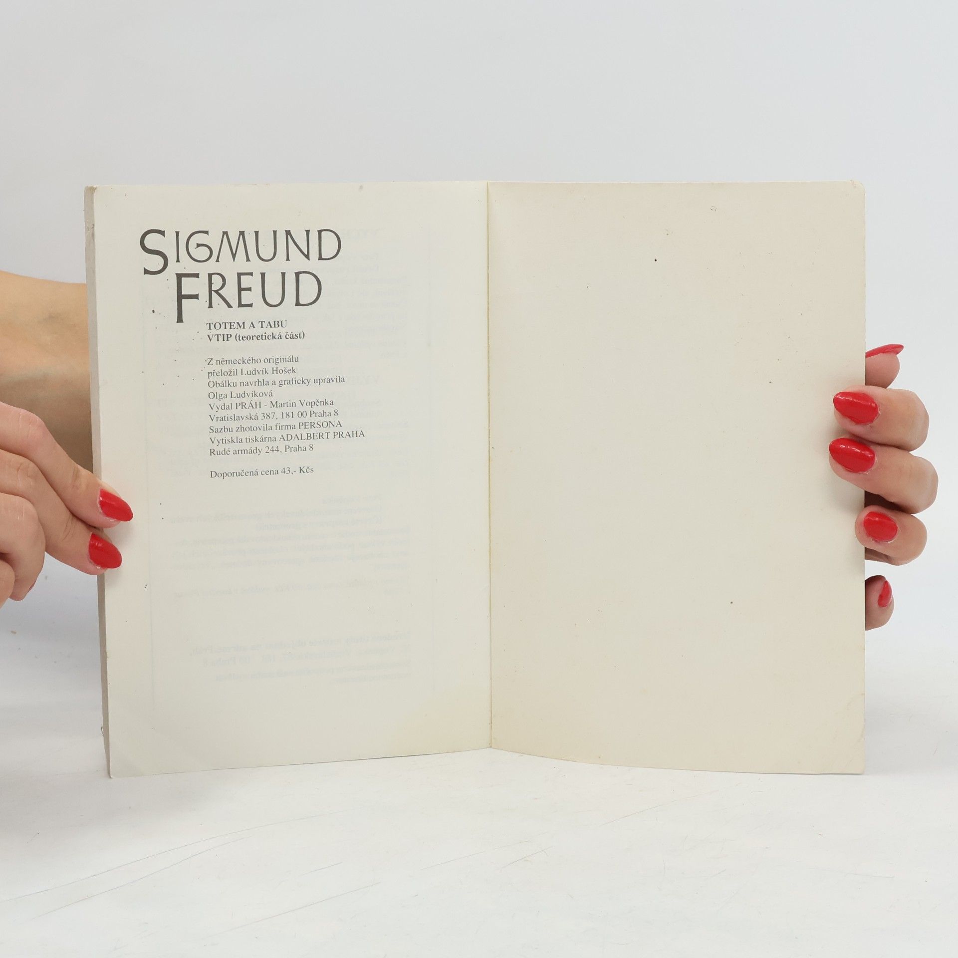 Sigmund Freud Totem a tabu, vtip