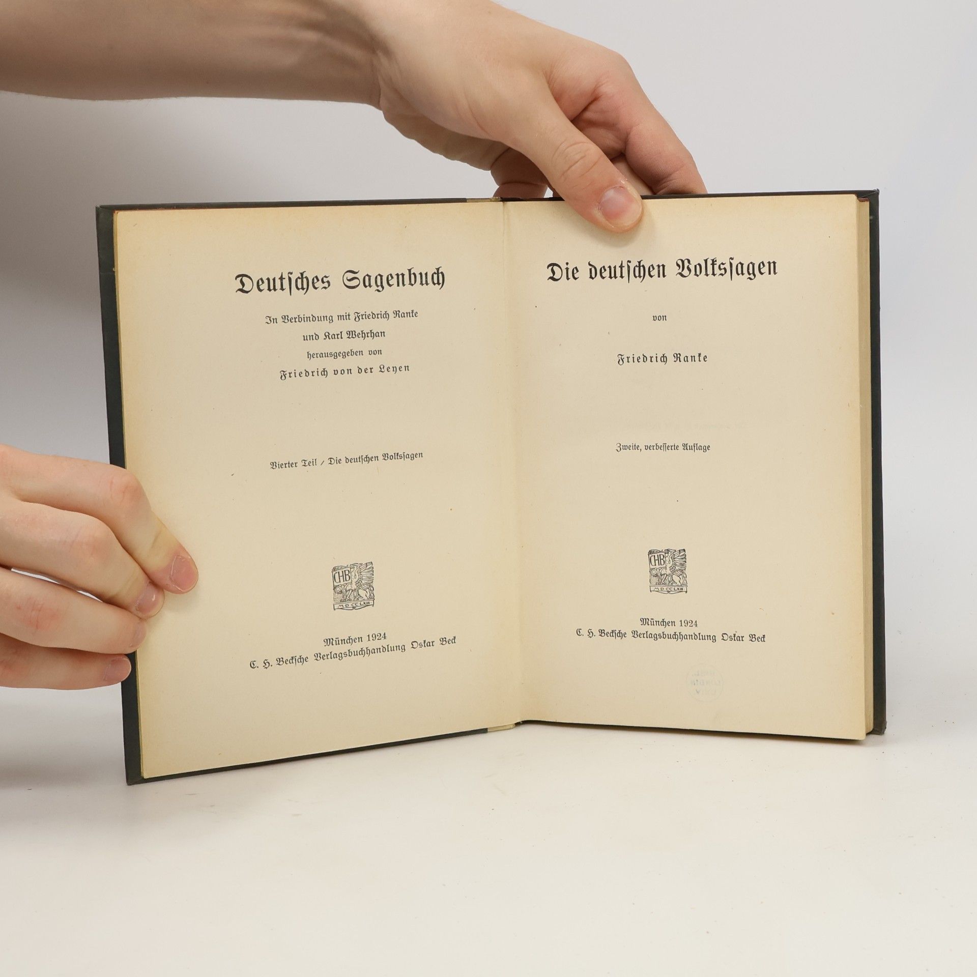Friedrich Ranke Deutsches Sagenbuch 4. Die deutschen Volkssagen