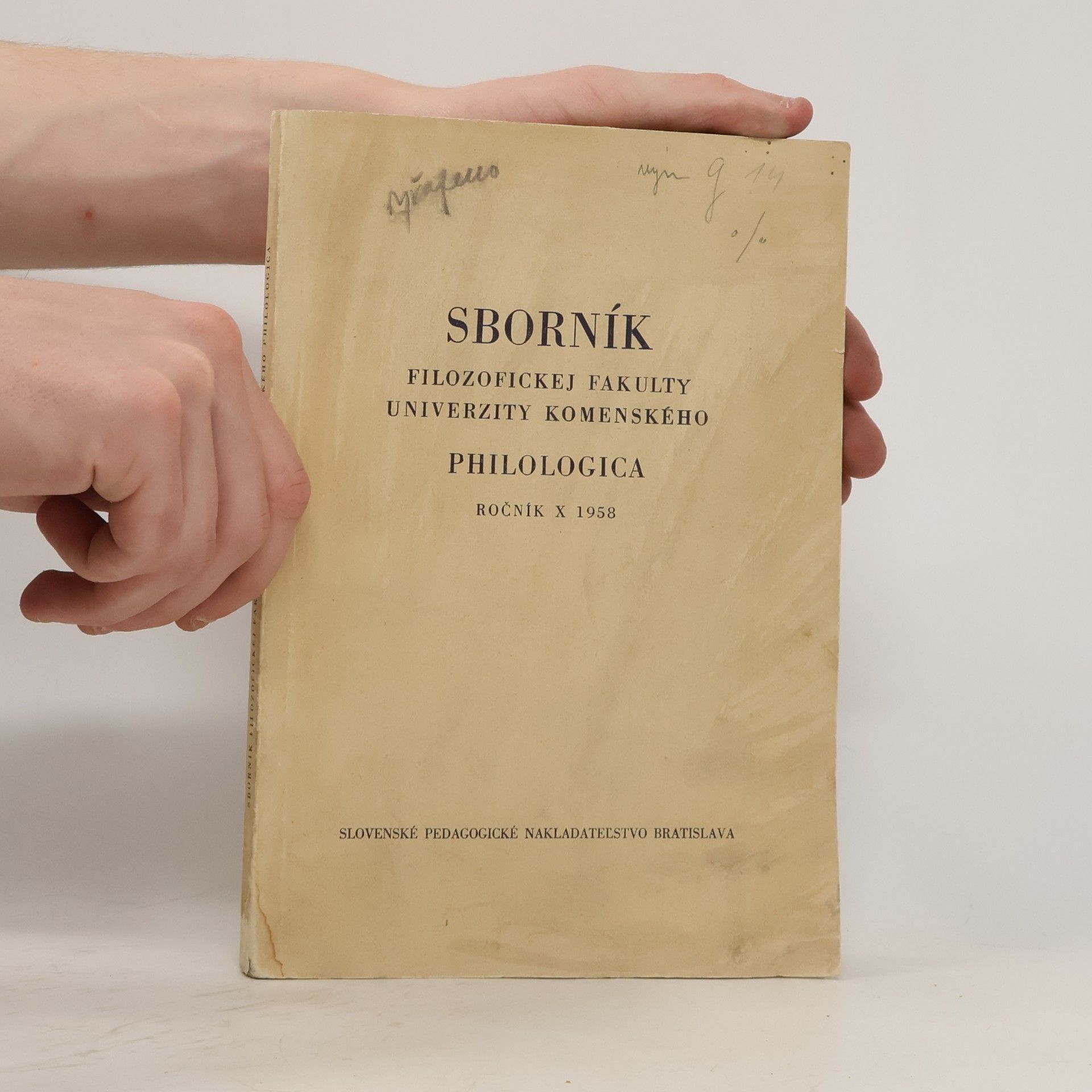 Collectif d'auteurs Sborník Filozofickej fakulty Univerzity Komenského. ročník X