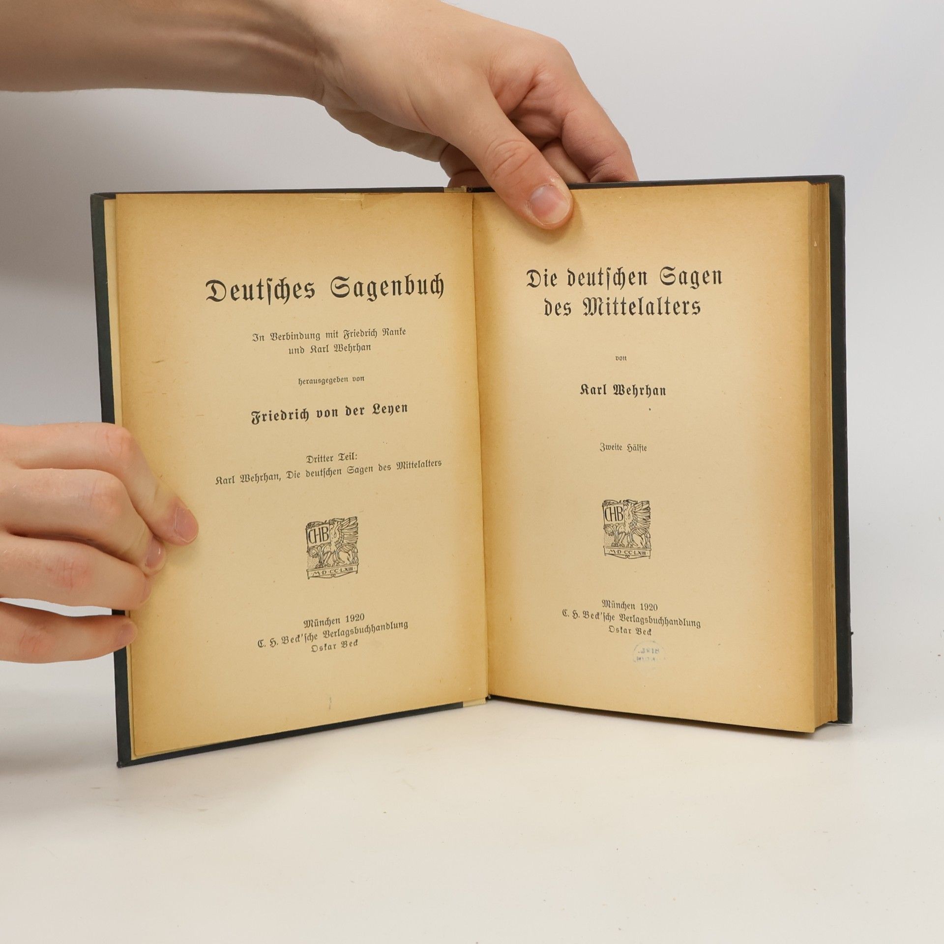 Friedrich von der Leyen Deutsches Sagenbuch III. Die deutschen Sagen des Mittelalters II.