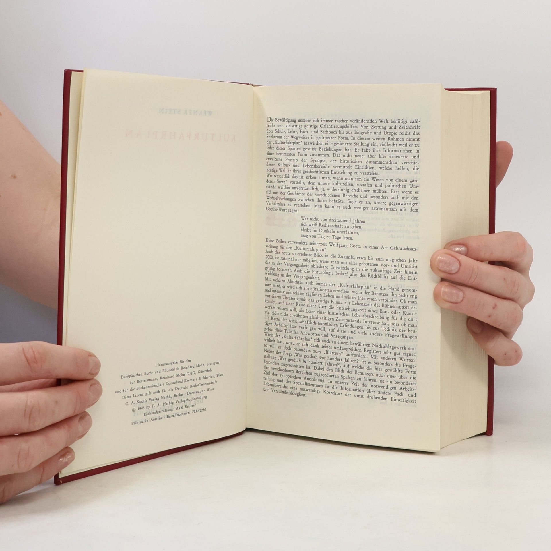 Werner Stein Kulturfahrplan