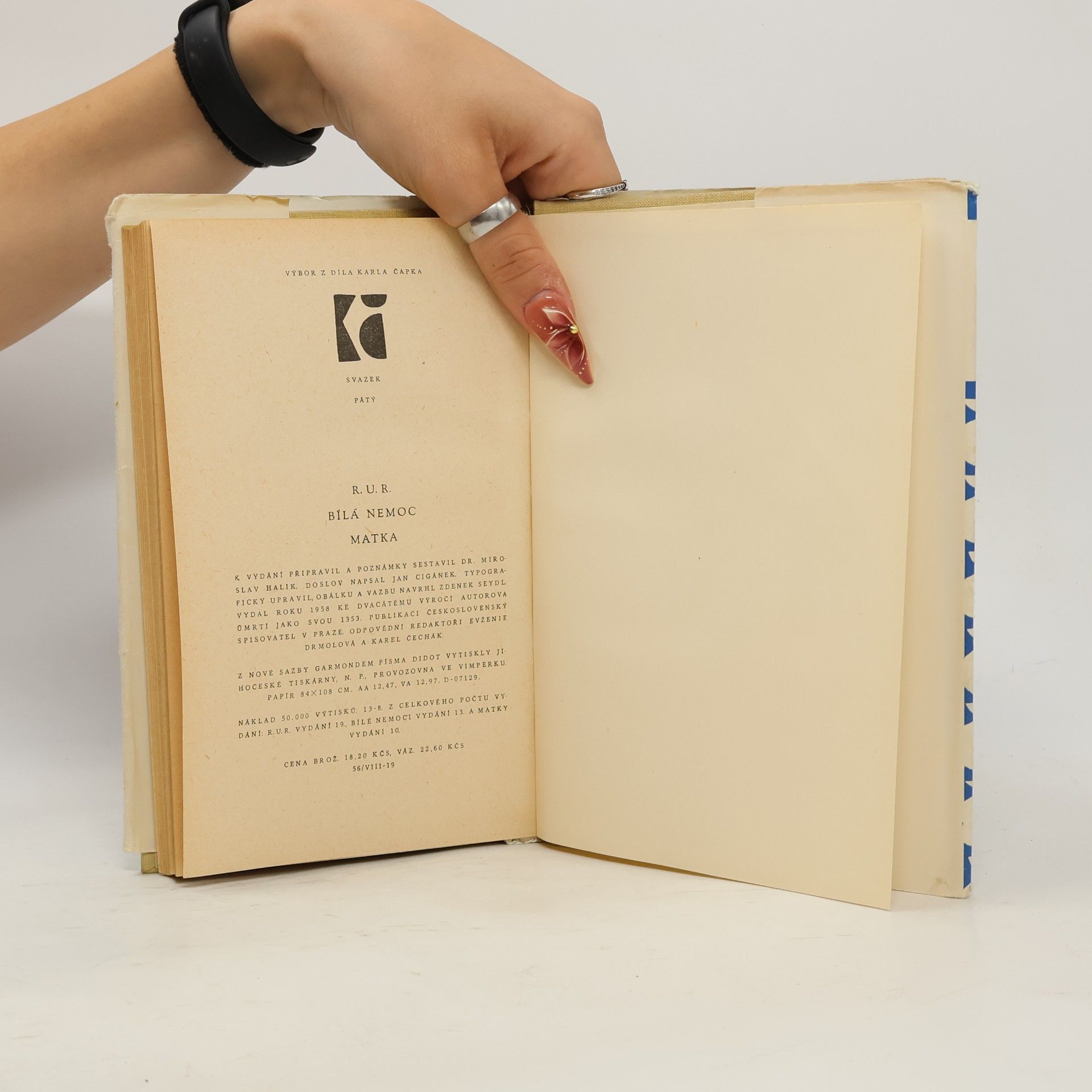 Karel Čapek R. U. R. Bílá nemoc. Matka