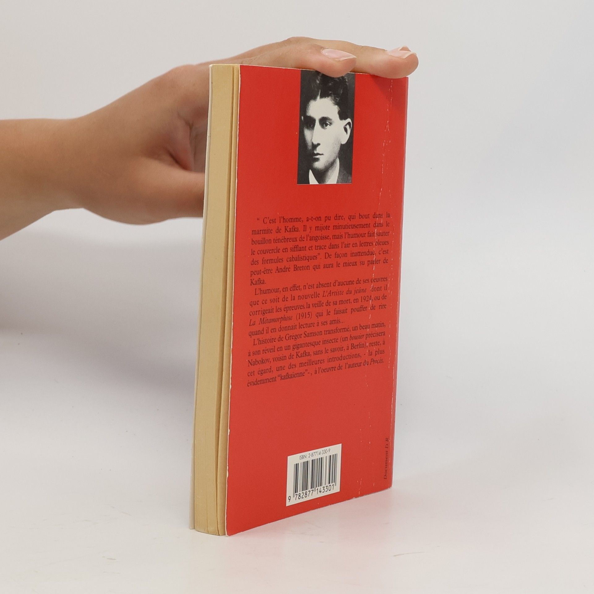 Franz Kafka La Métamorphose, suivi de Un artiste du jeûne