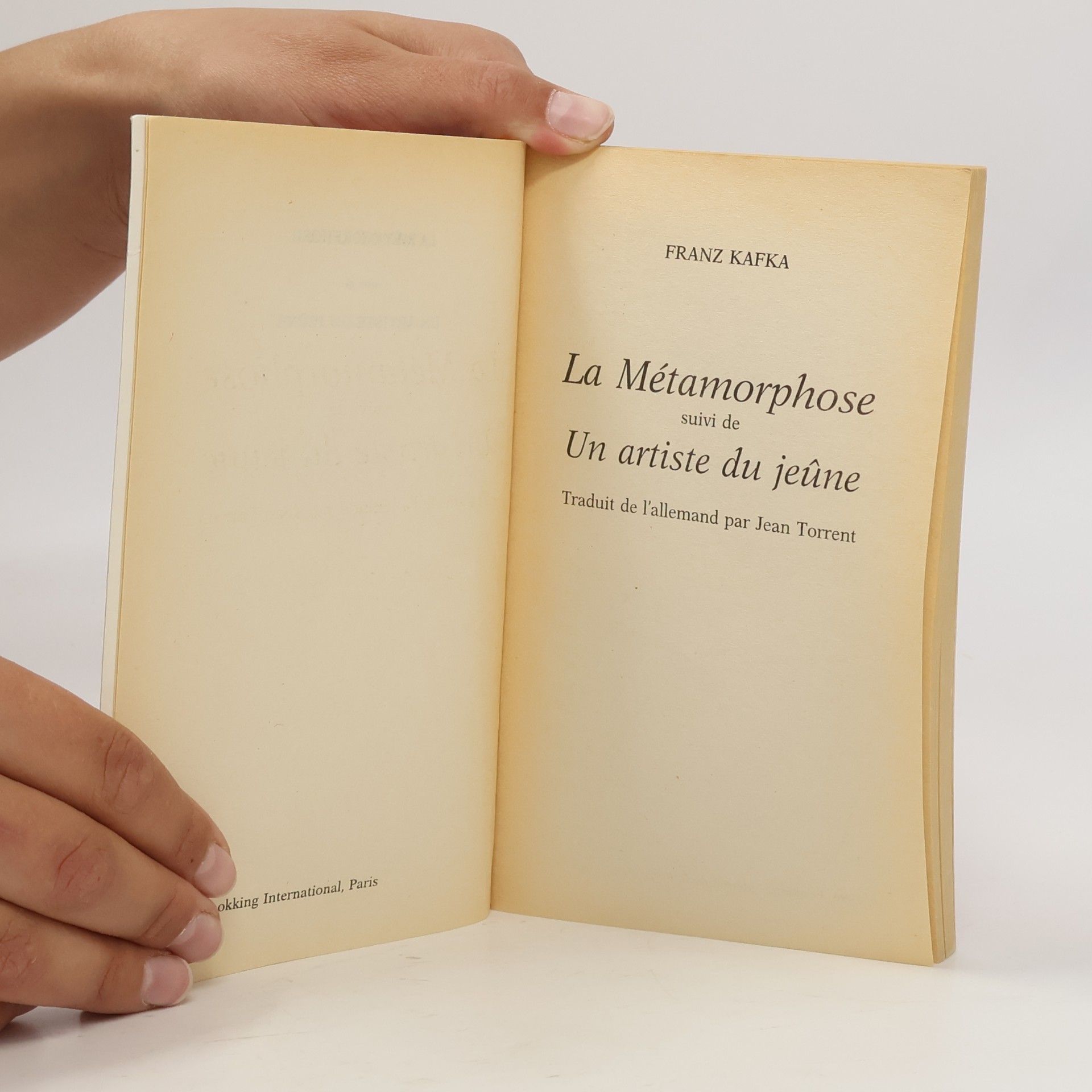 Franz Kafka La Métamorphose, suivi de Un artiste du jeûne
