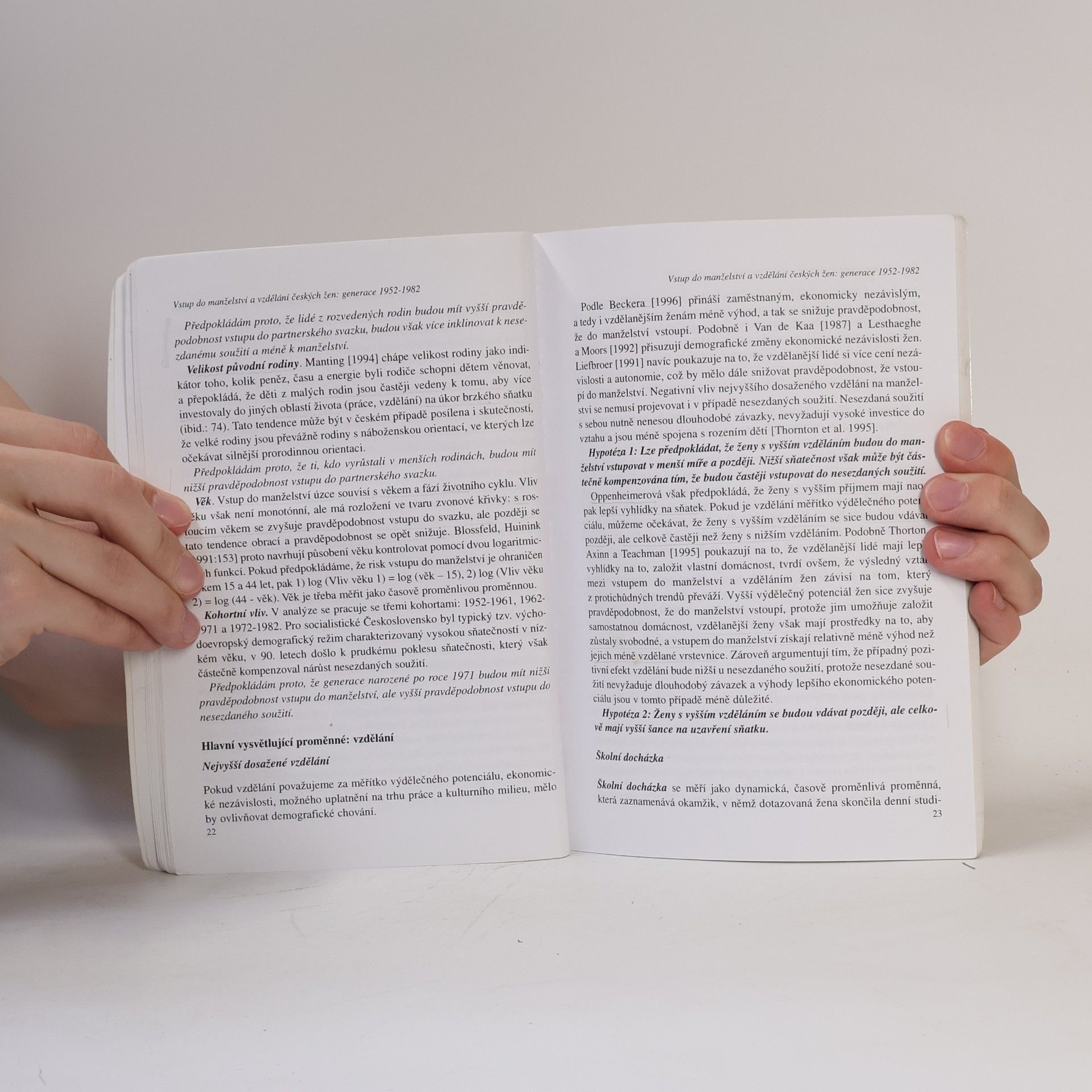 Dana Hamplová České ženy. Vzdělání, partnerství, reprodukce a rodina