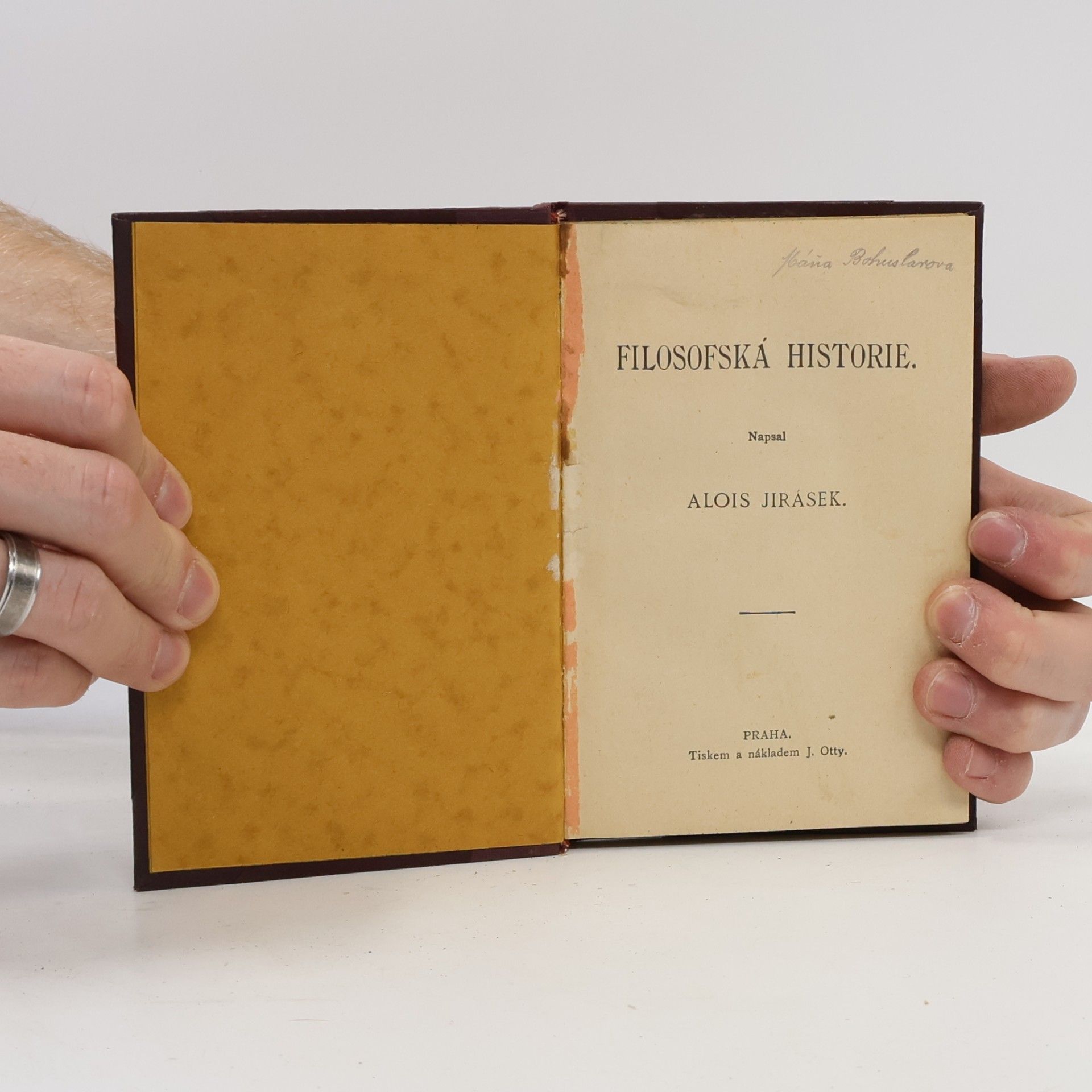 Alois Jirásek Maloměstské historie. U rytířů. Na staré poště. Filosofská historie