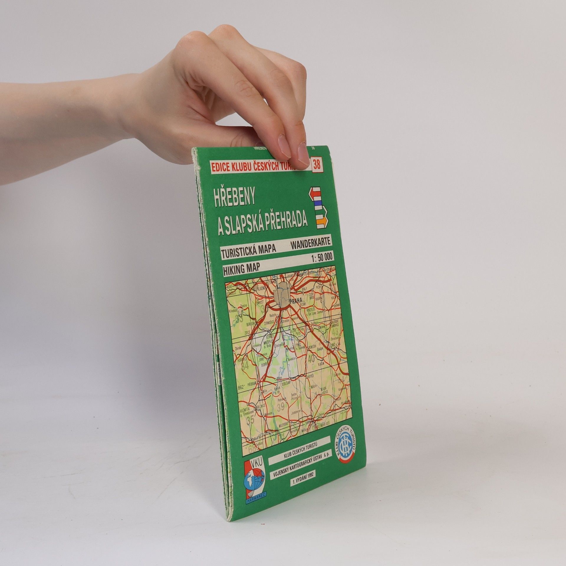 Kolektiv autorů Hřebeny a Slapská přehrada turistická mapa 1:50 000