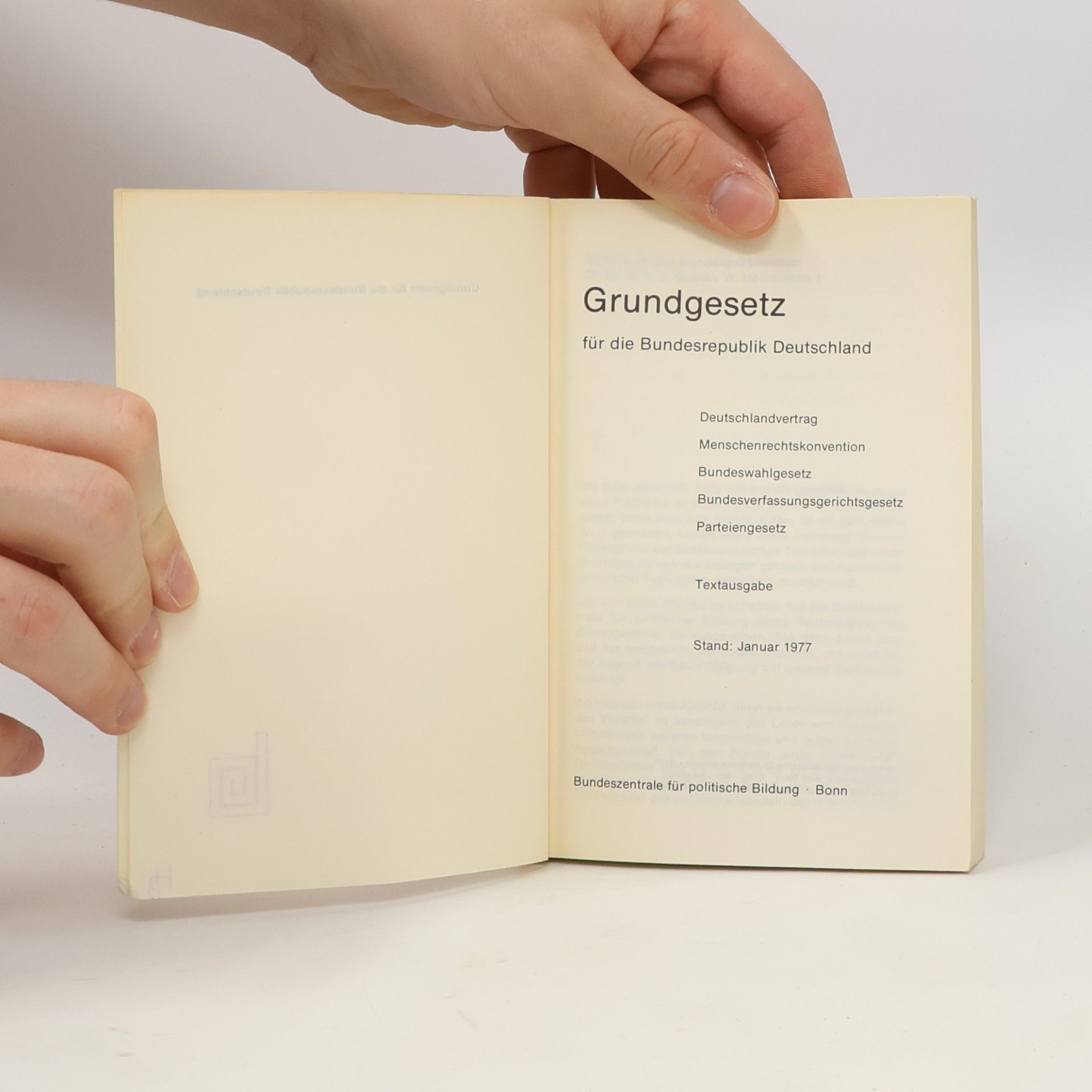 Various authors Grundgesetz für die Bundesrepublik Deutschland