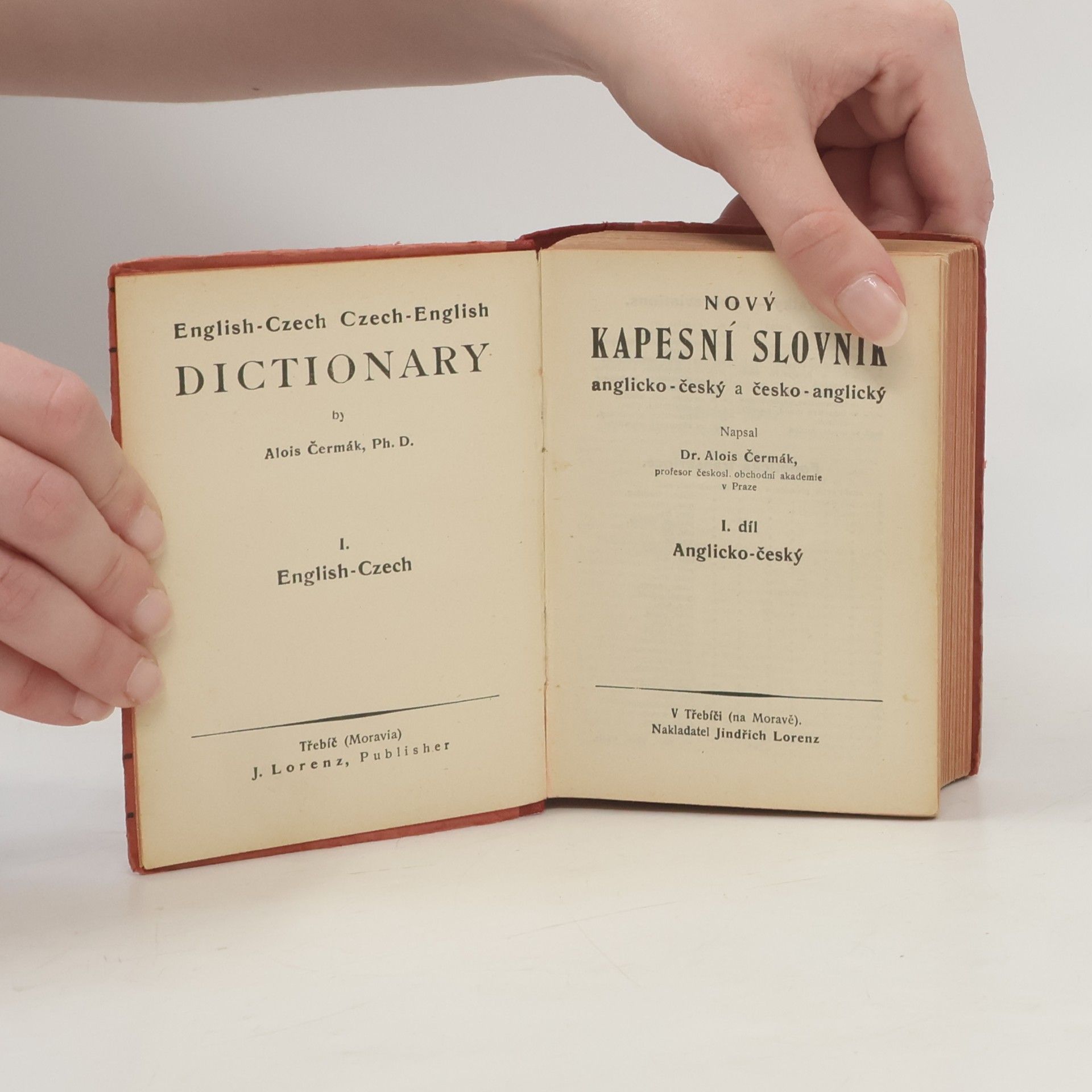 Alois Čermák New Pocket Dictionary Bohemian-English and English-Bohemian. Nový kapesní slovník anglicko-český a česko-anglický