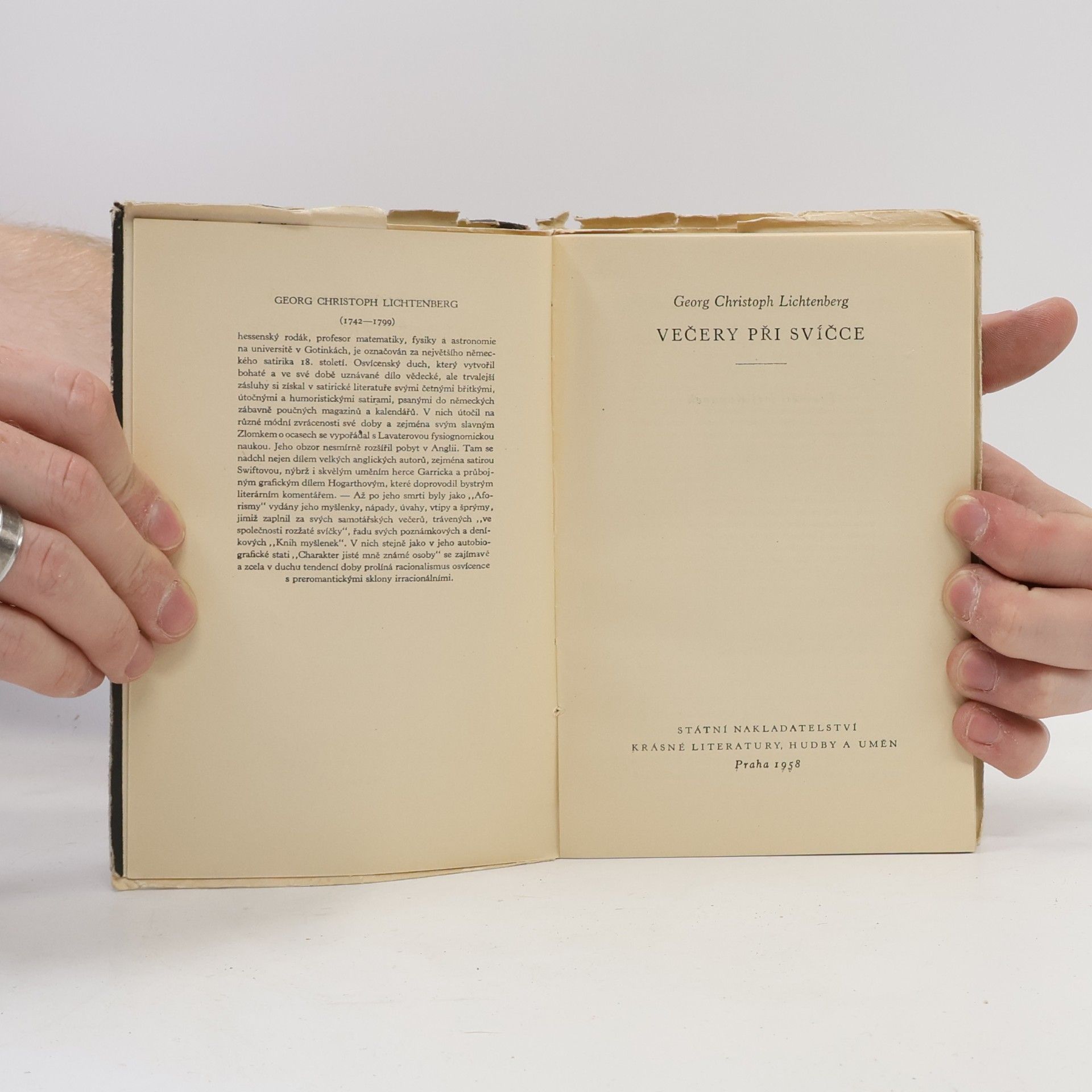 Georg Christoph Lichtenberg Večery při svíčce