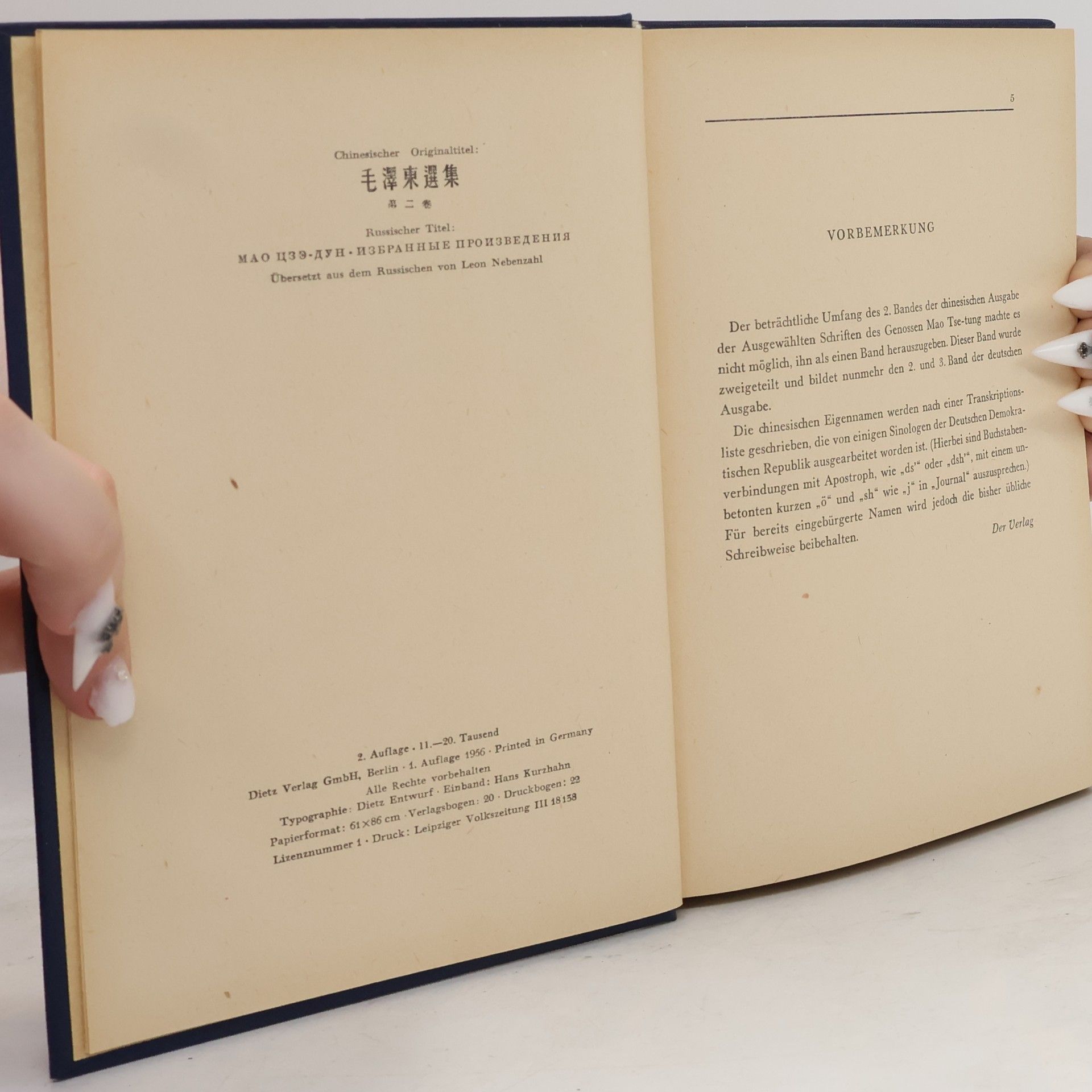 Zedong Mao Mao Tse-Tung Ausgewählte Schriften 2