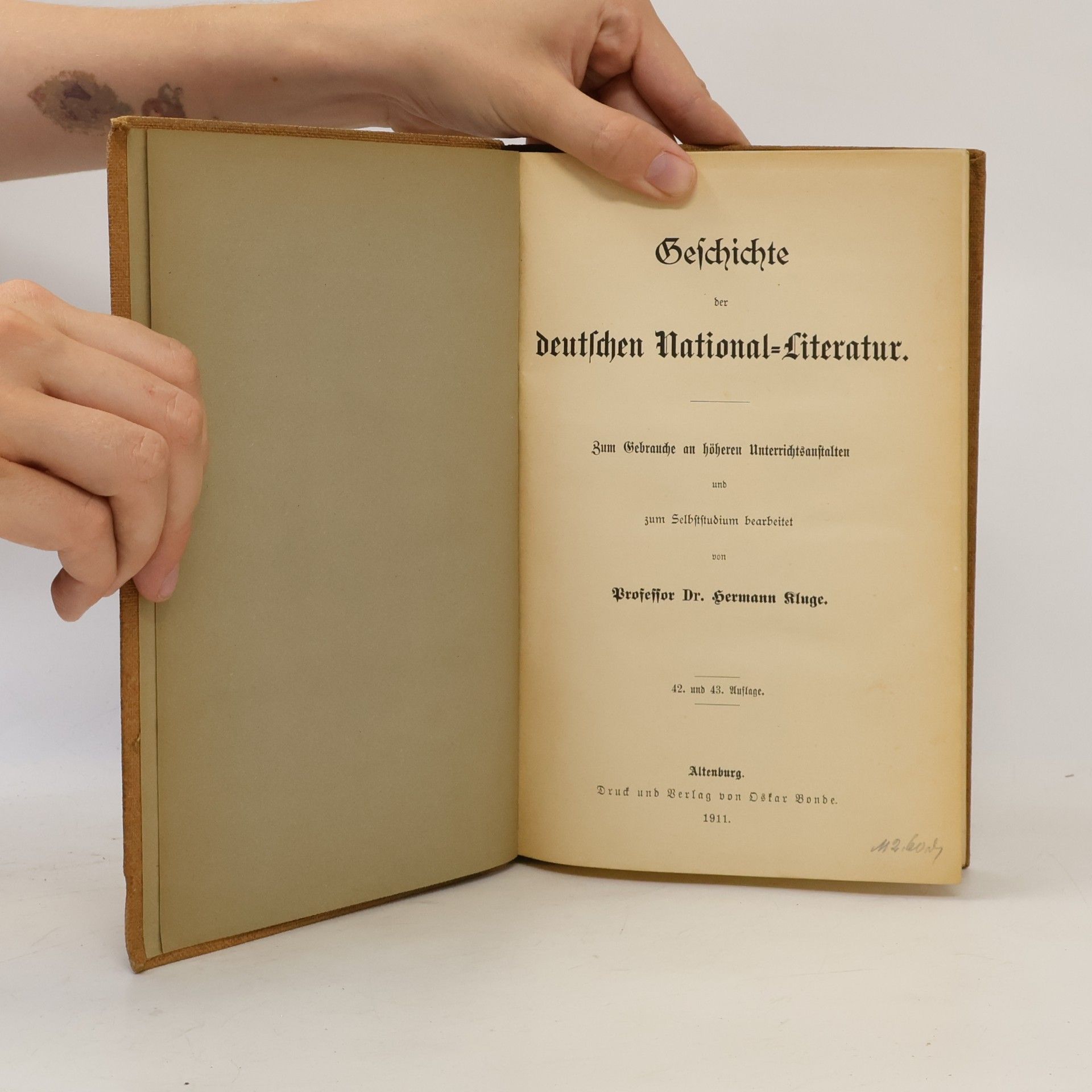 Hermann Kluge Geschichte der deutschen National-Literatur