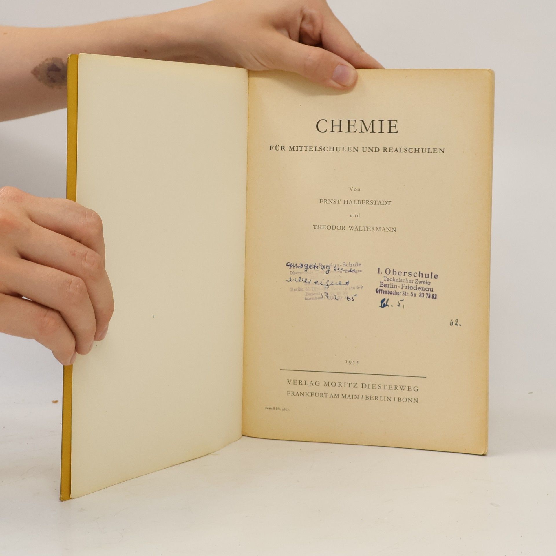 Ernst Halberstadt Chemie für Mittelschulen und Realschulen