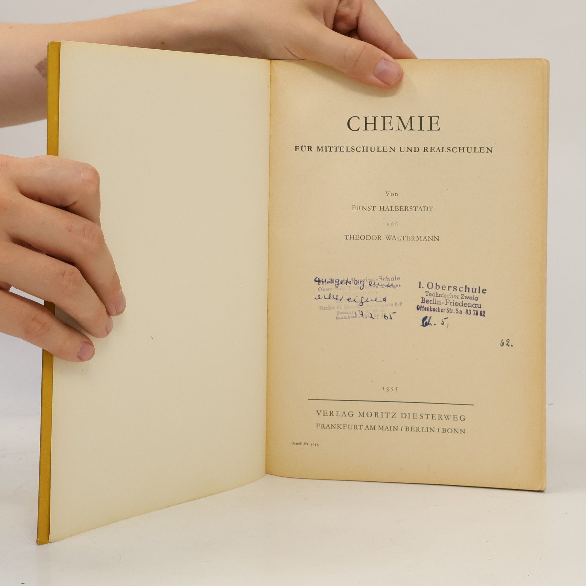 Ernst Halberstadt Chemie für Mittelschulen und Realschulen
