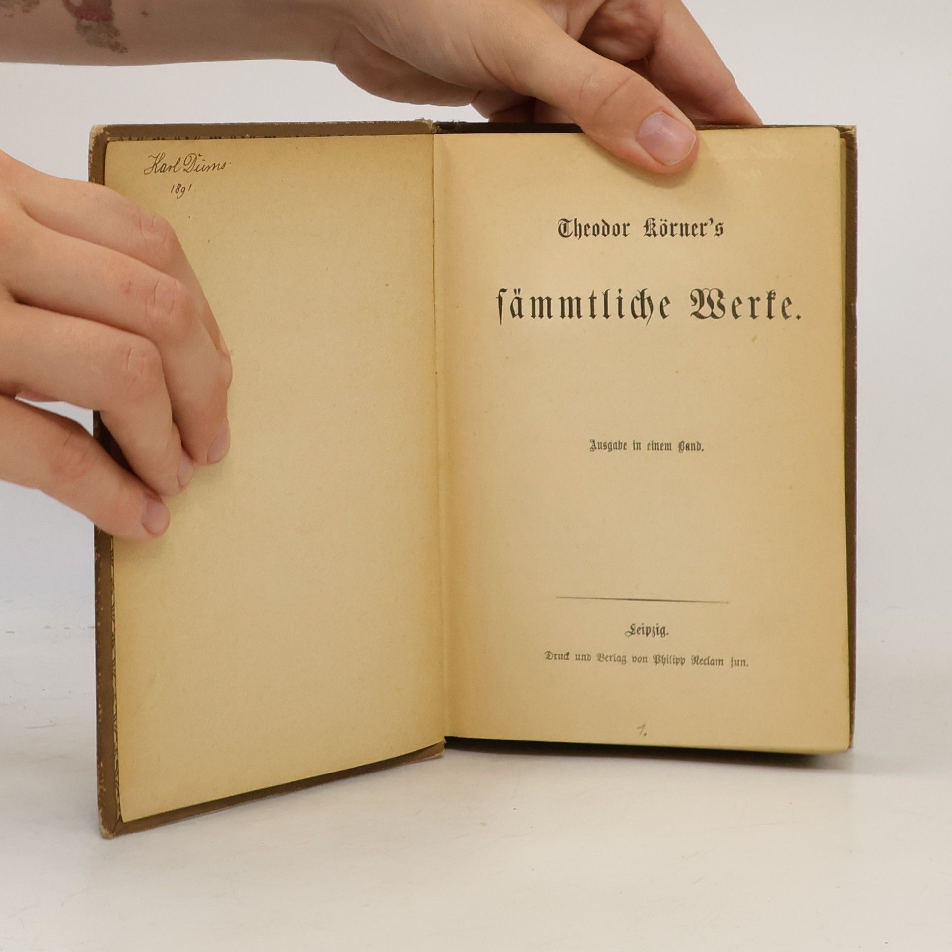 Karl Theodor Körner Theodor Körner's sämmtliche Werke. Ausgabe in einem Band