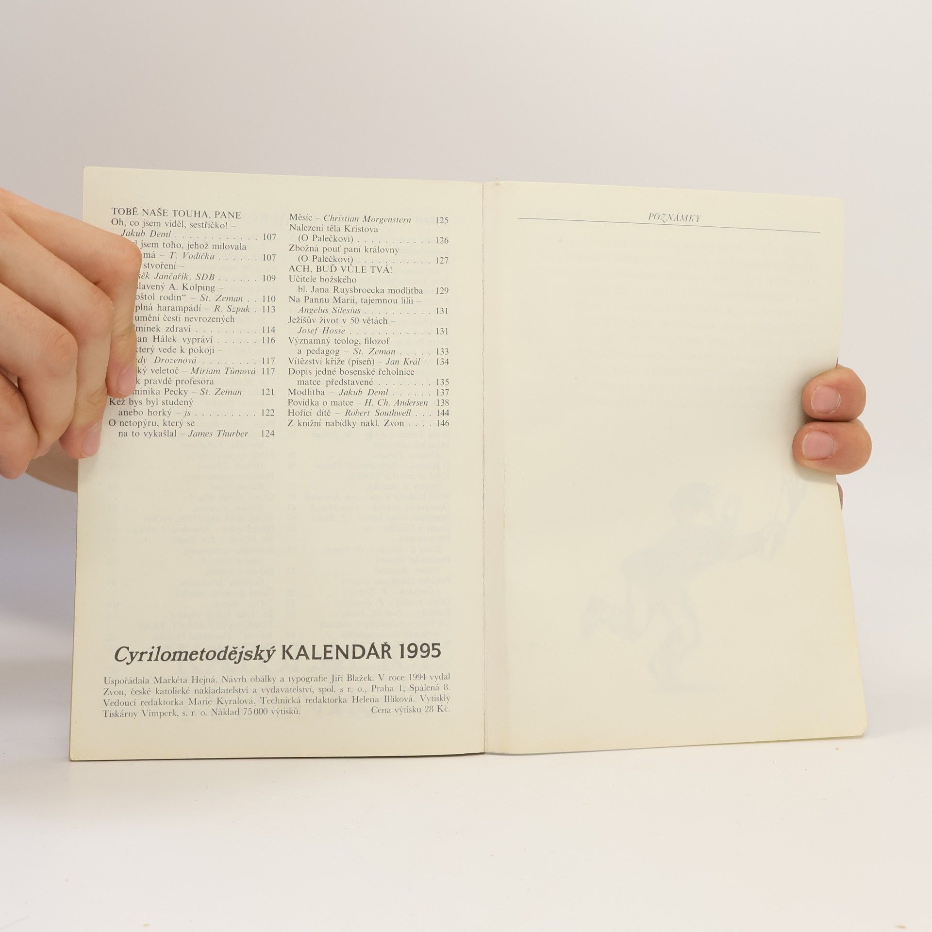 Markéta Hejná Cyrilometodějský kalendář 1995