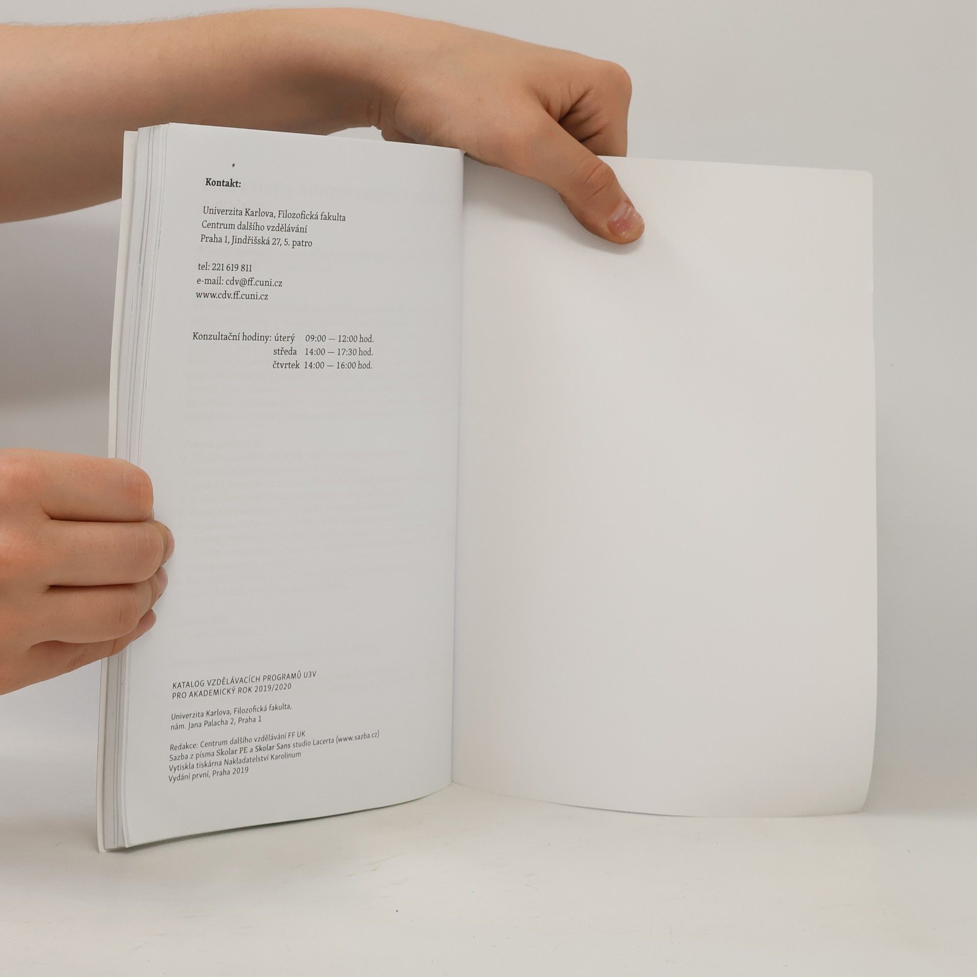 Collectif d'auteurs Katalog vzdělávacích programů pro akademický rok 2019/2020