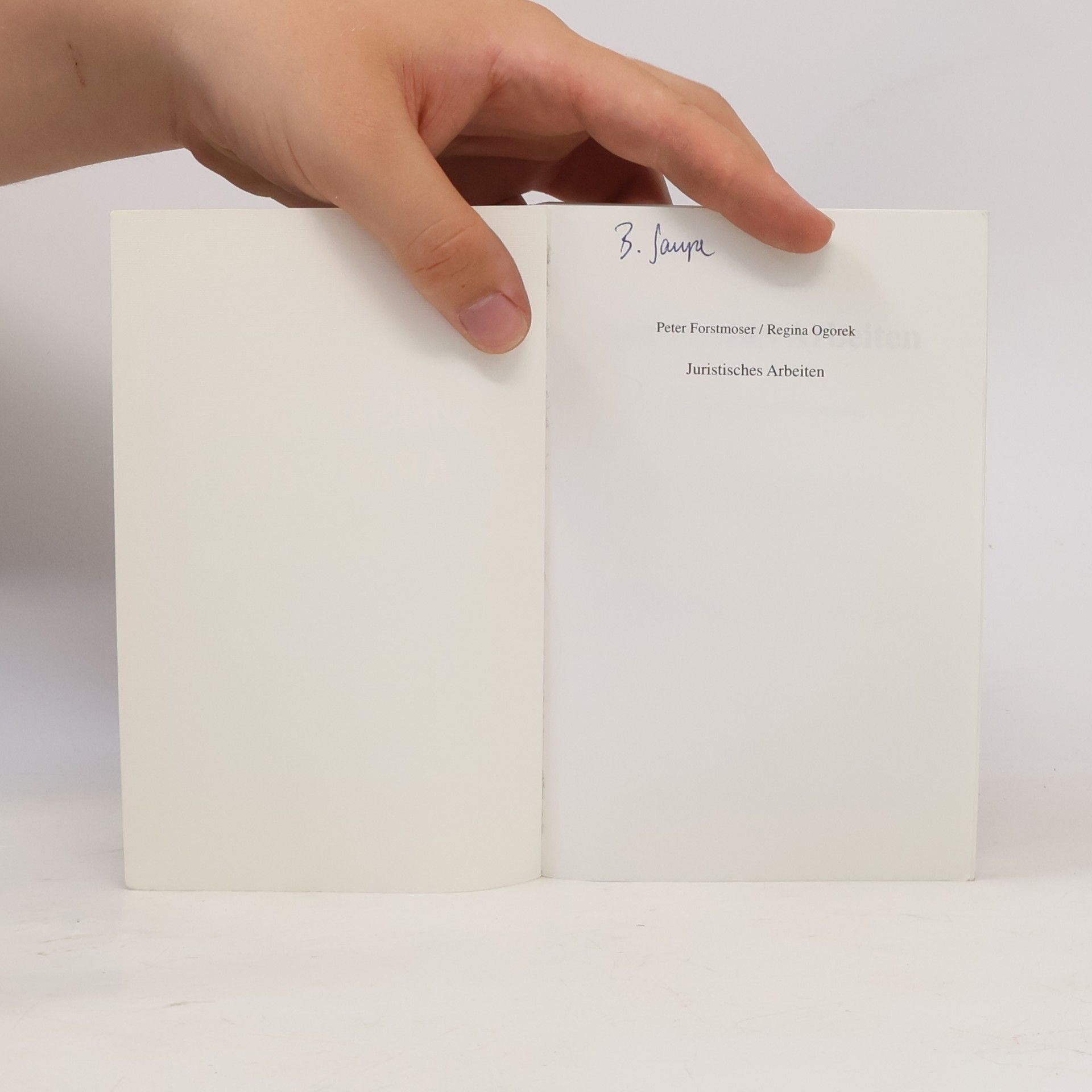 Peter Forstmoser Juristisches Arbeiten