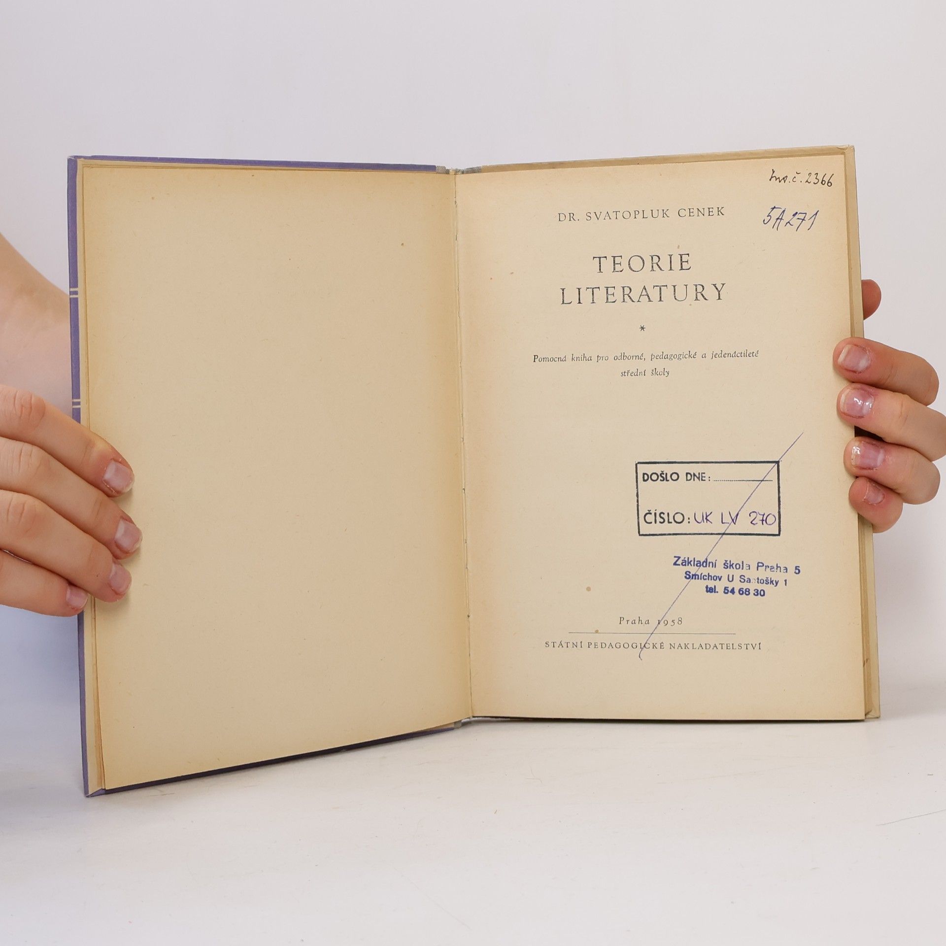 Svatopluk Cenek Teorie literatury
