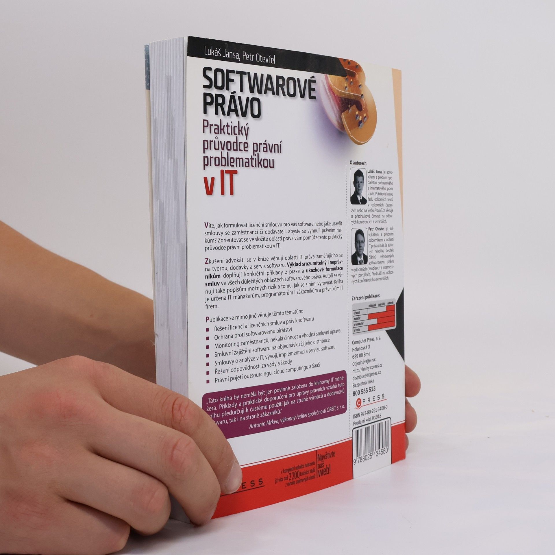 Lukáš Jansa Softwarové právo: praktický průvodce právní problematikou v IT