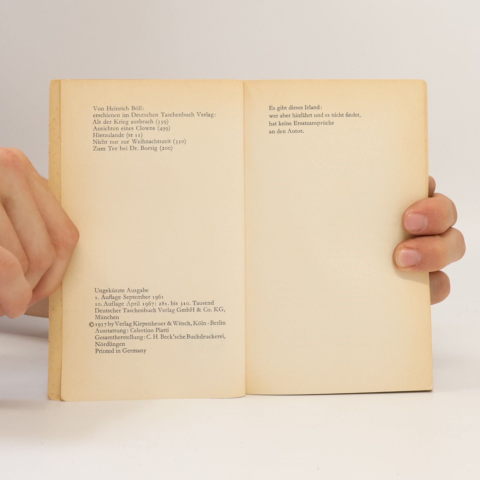 Heinrich Böll Irisches Tagebuch