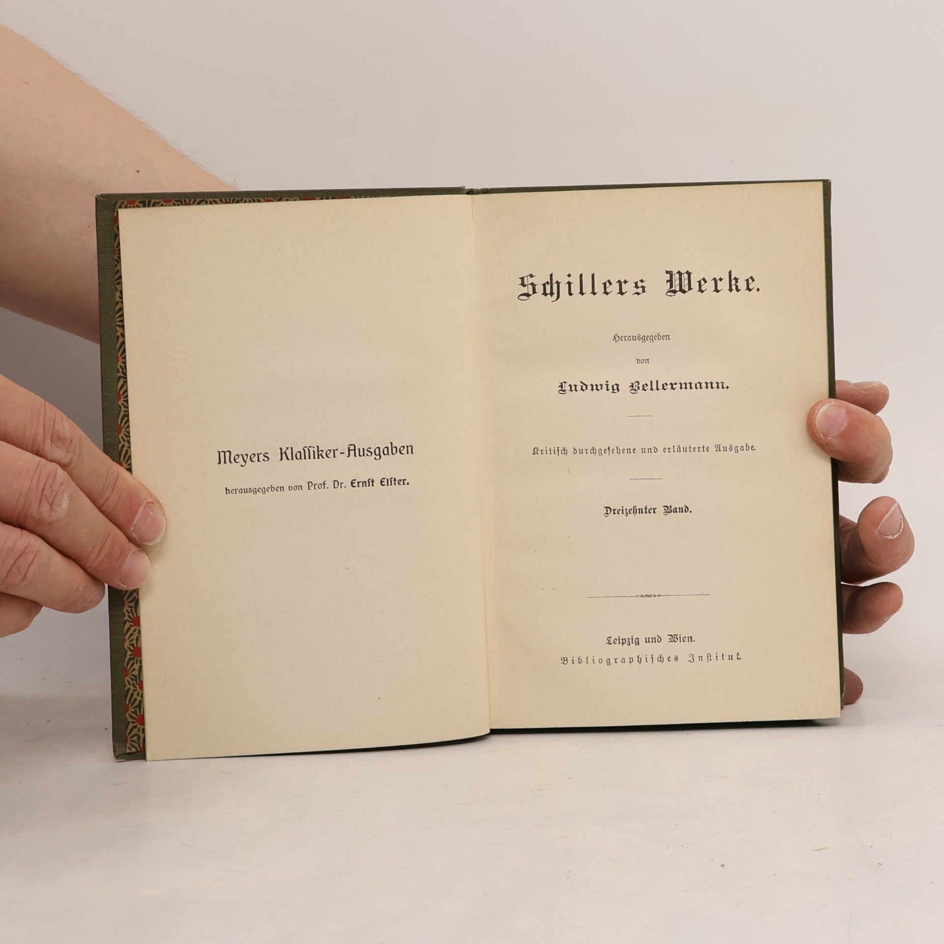 Ludwig Bellermann Schillers Werke 13