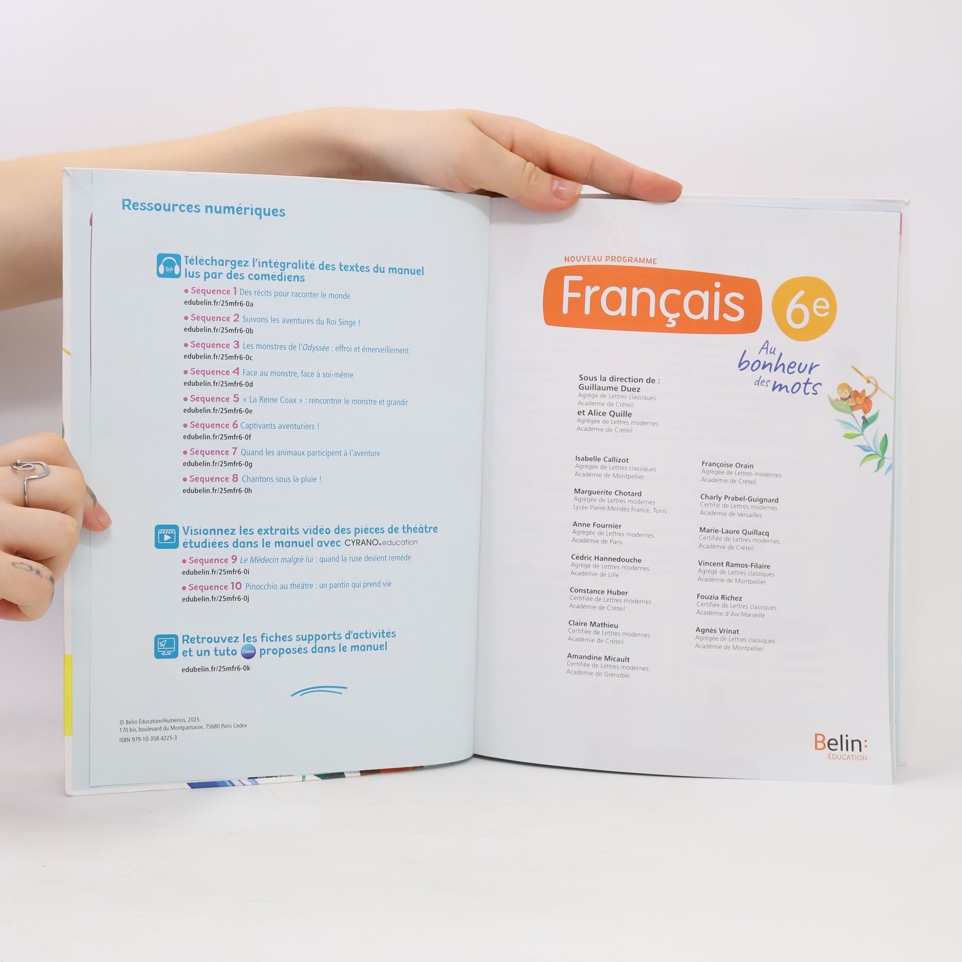Françoise Orain Manuel Français 6e Au bonheur des mots