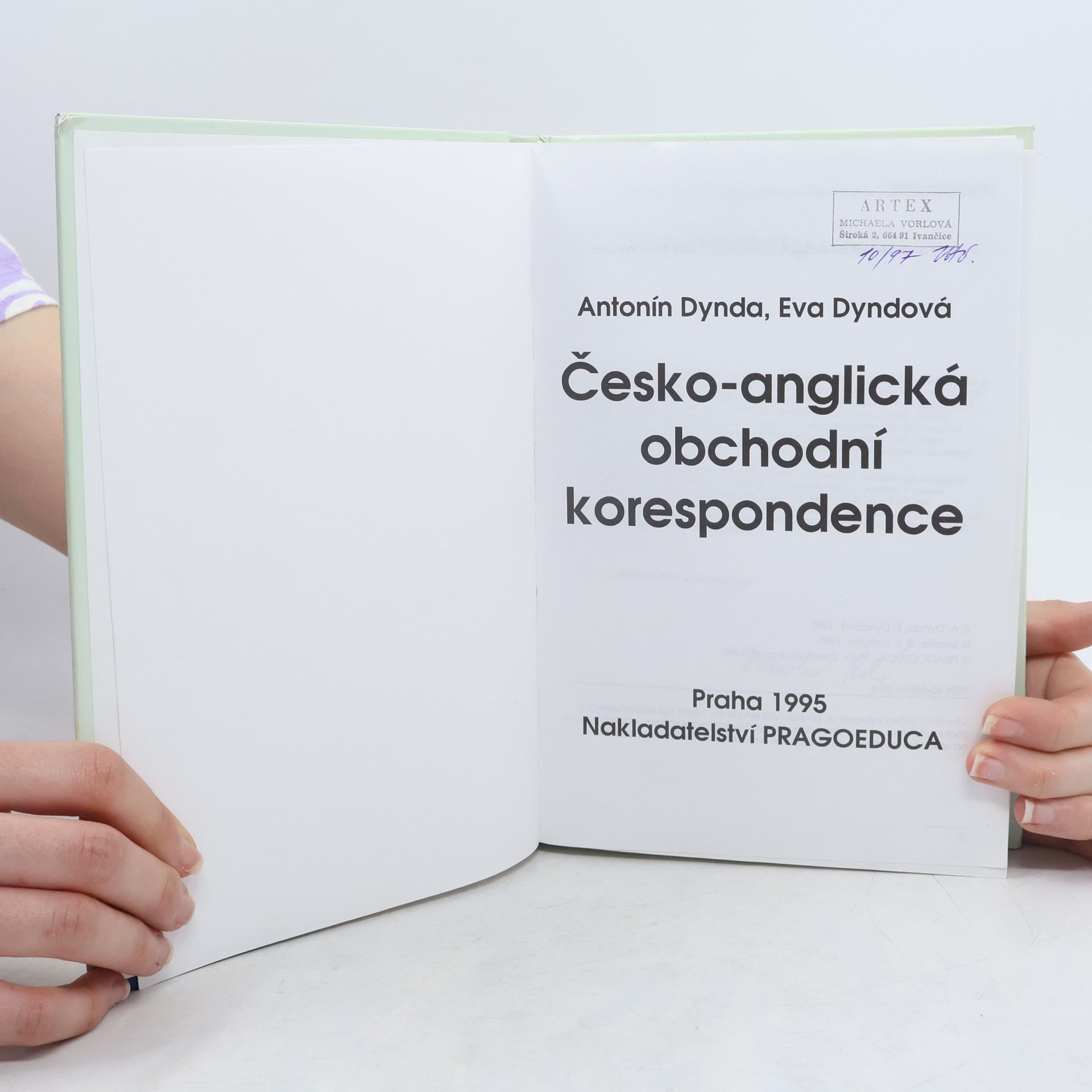 Antonín Dynda Česko-anglická obchodní korespondence