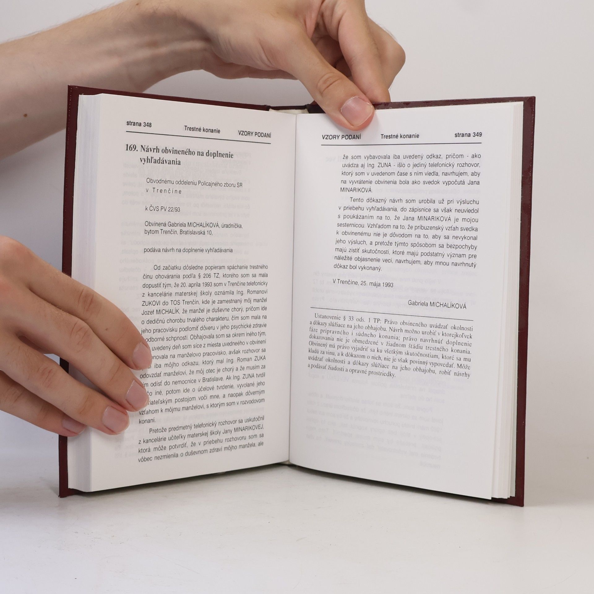 Various authors Vzory právných podaní pre občanov z piatich právnych odvetví platných od 1.januára 1993 v Slovenskej republike