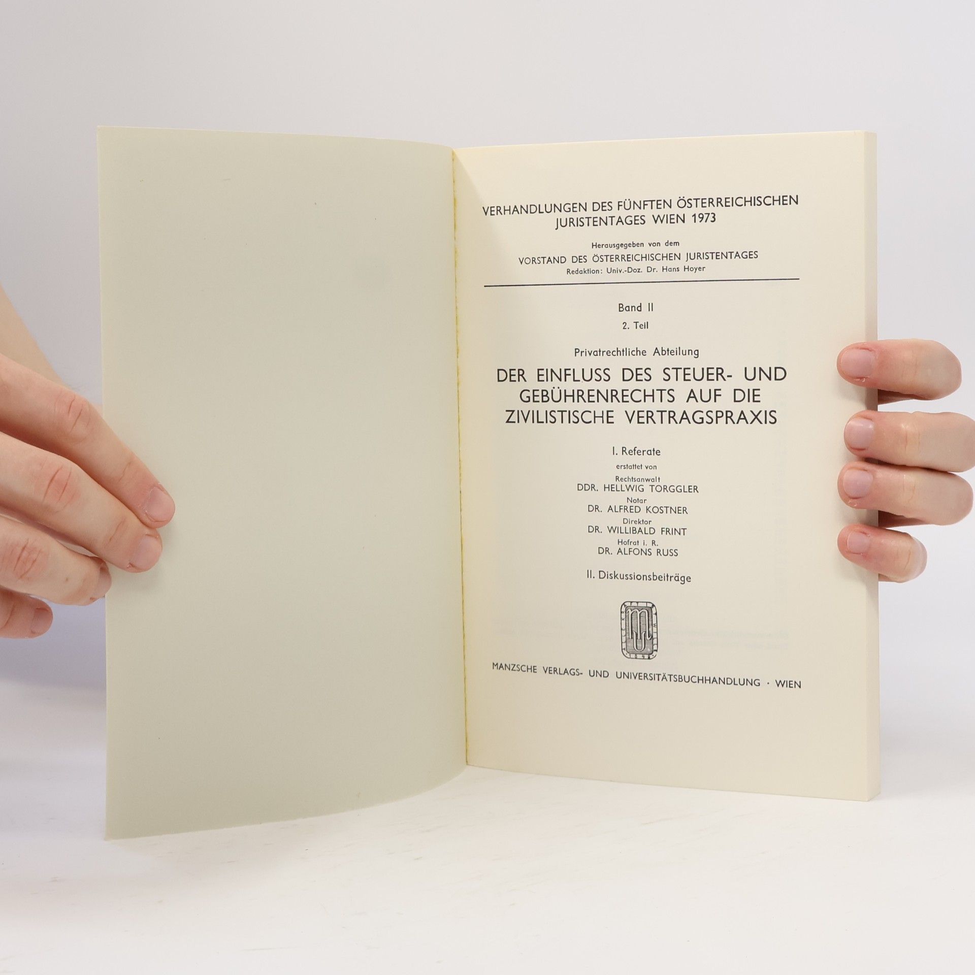 Various authors Der Einfluss des Steuer- und Gebührenrechts auf die Zivilistische Vertragspraxis