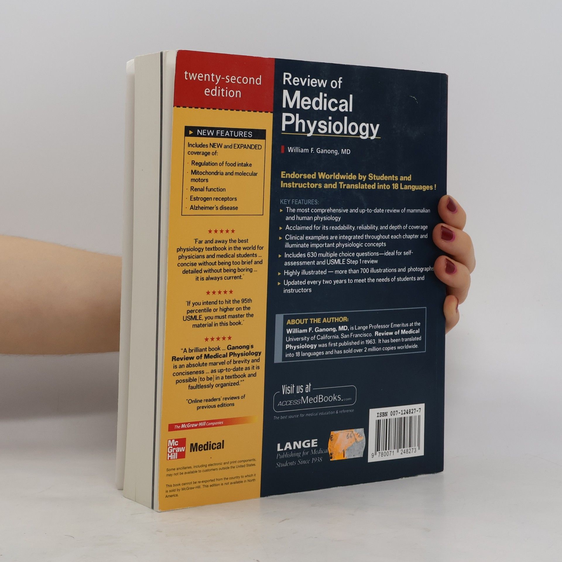 William Francis Ganong Jr. Review of Medical Physiology