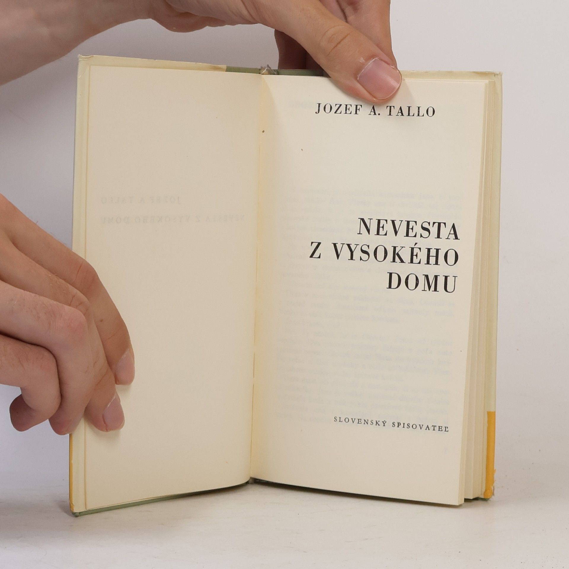 Jozef Alexander Tallo Nevesta z vysokého domu