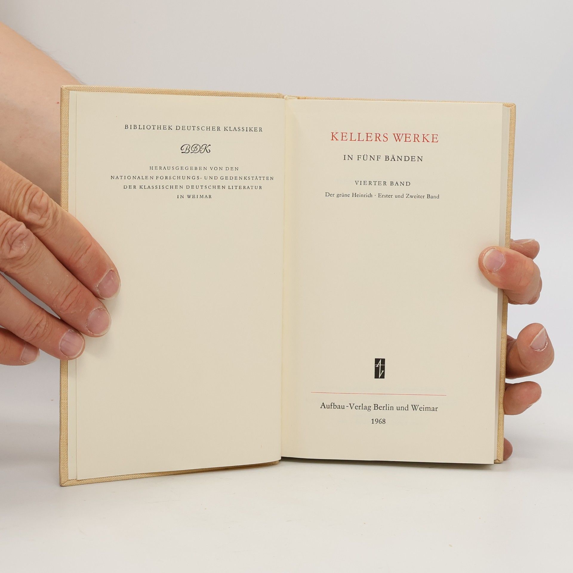 Gottfried Keller Kellers Werke in Fünf Bänden