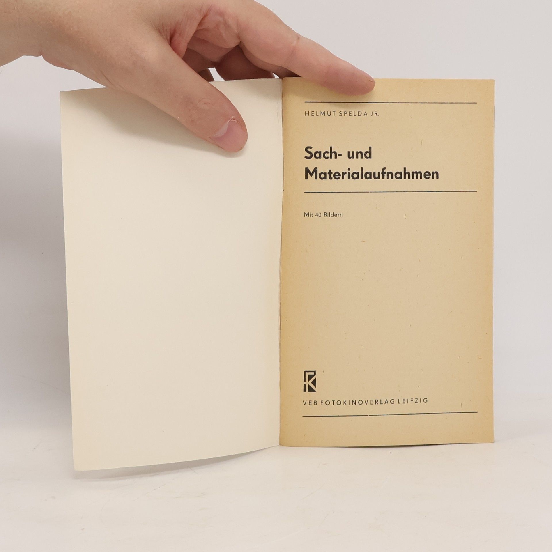 Helmut Špelda Sach- und Materialaufnahmen